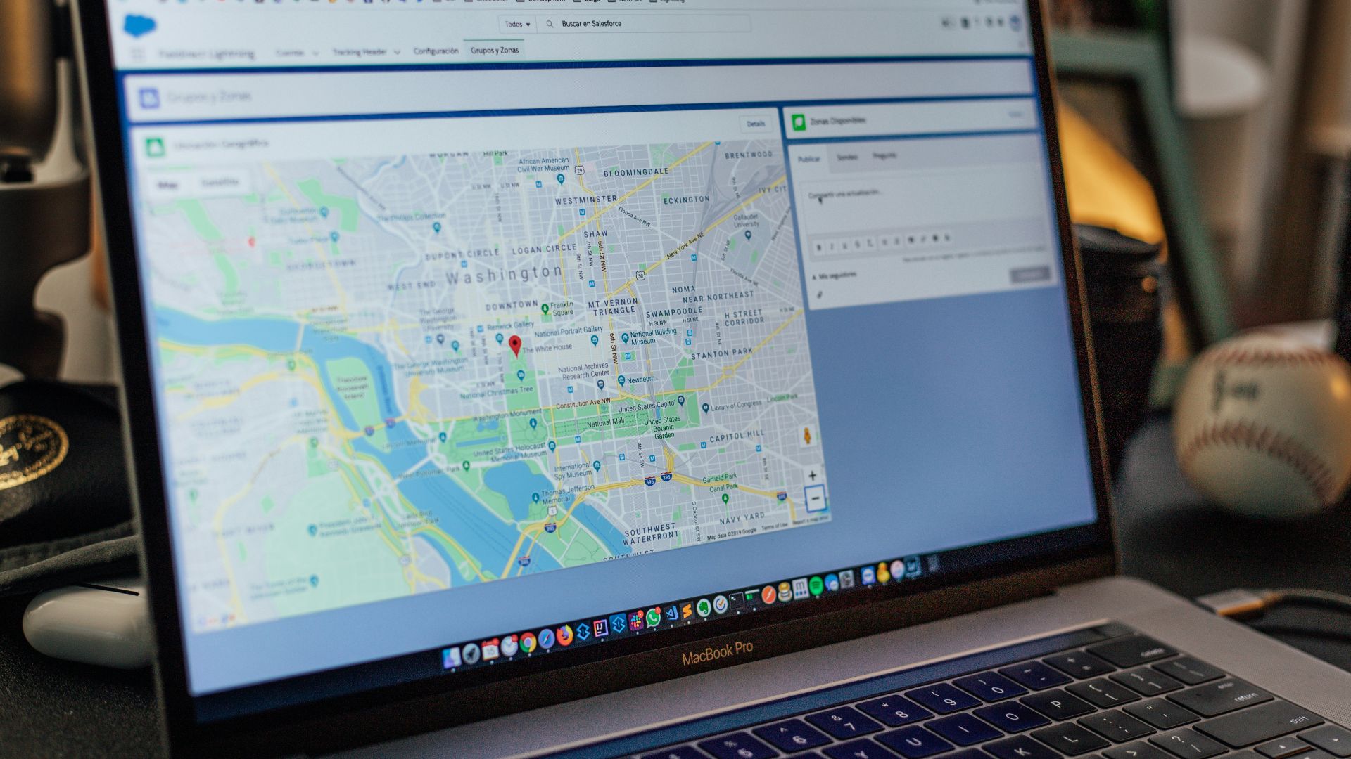 turned-on MacBook Pro