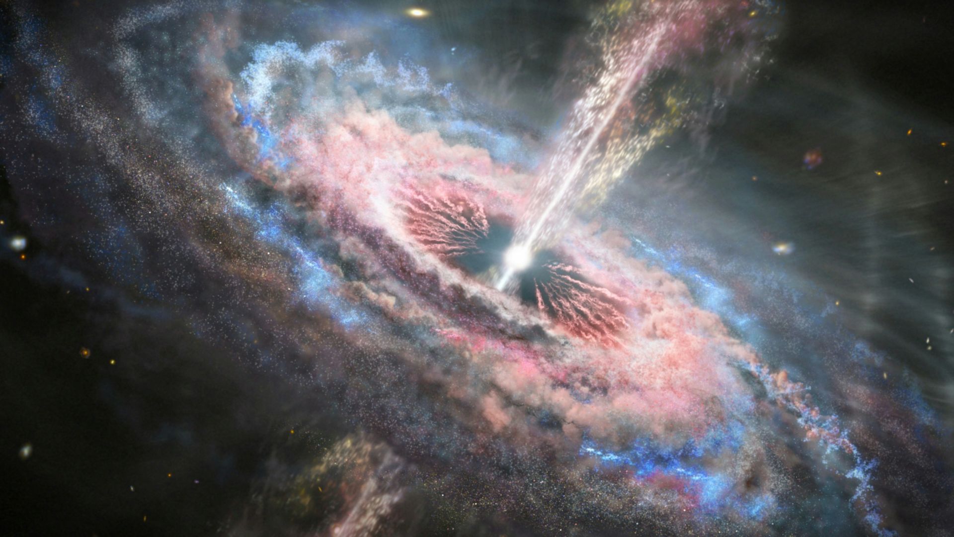 an image of a very large and colorful object in the sky