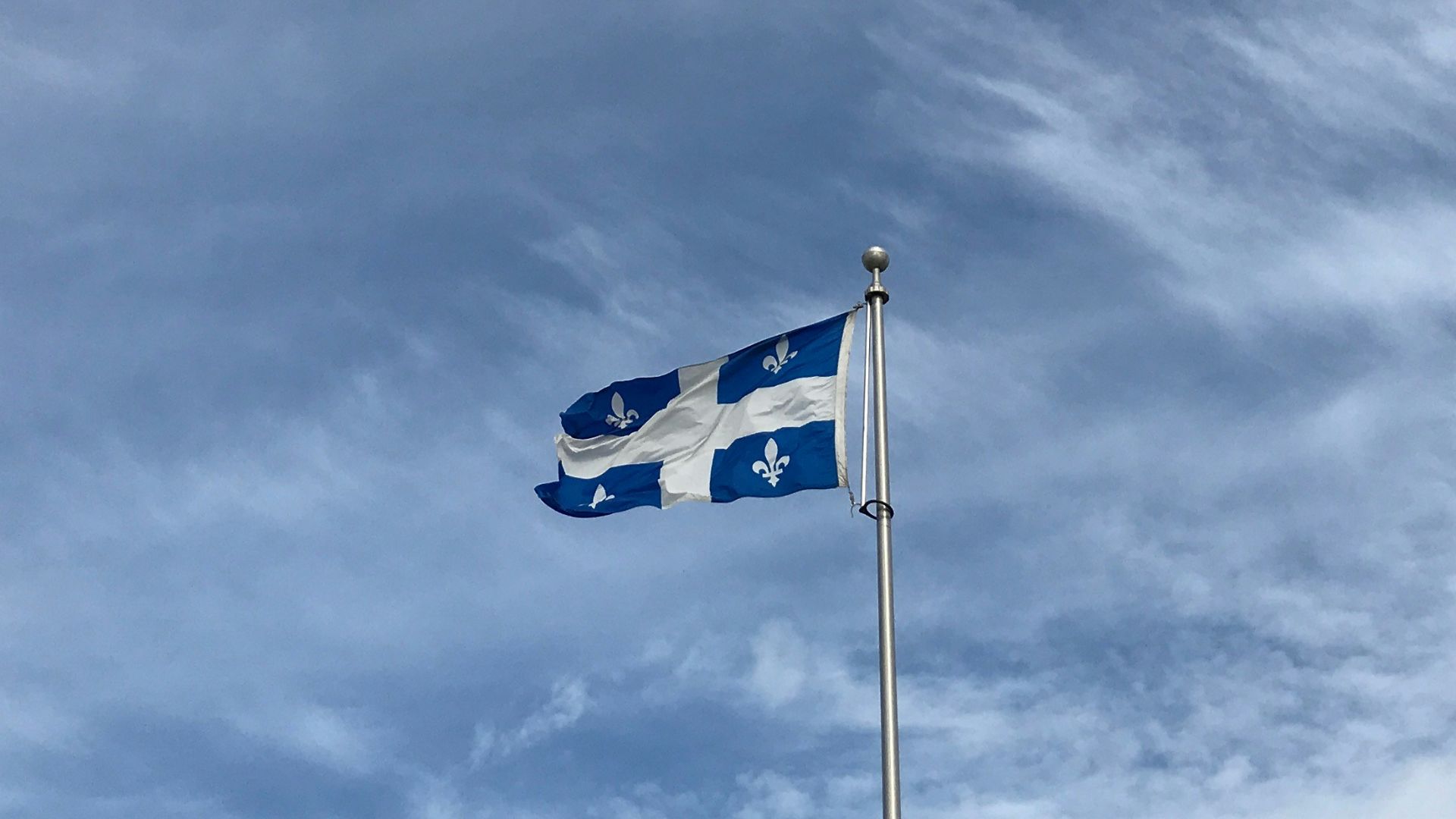 blue and white country flag
