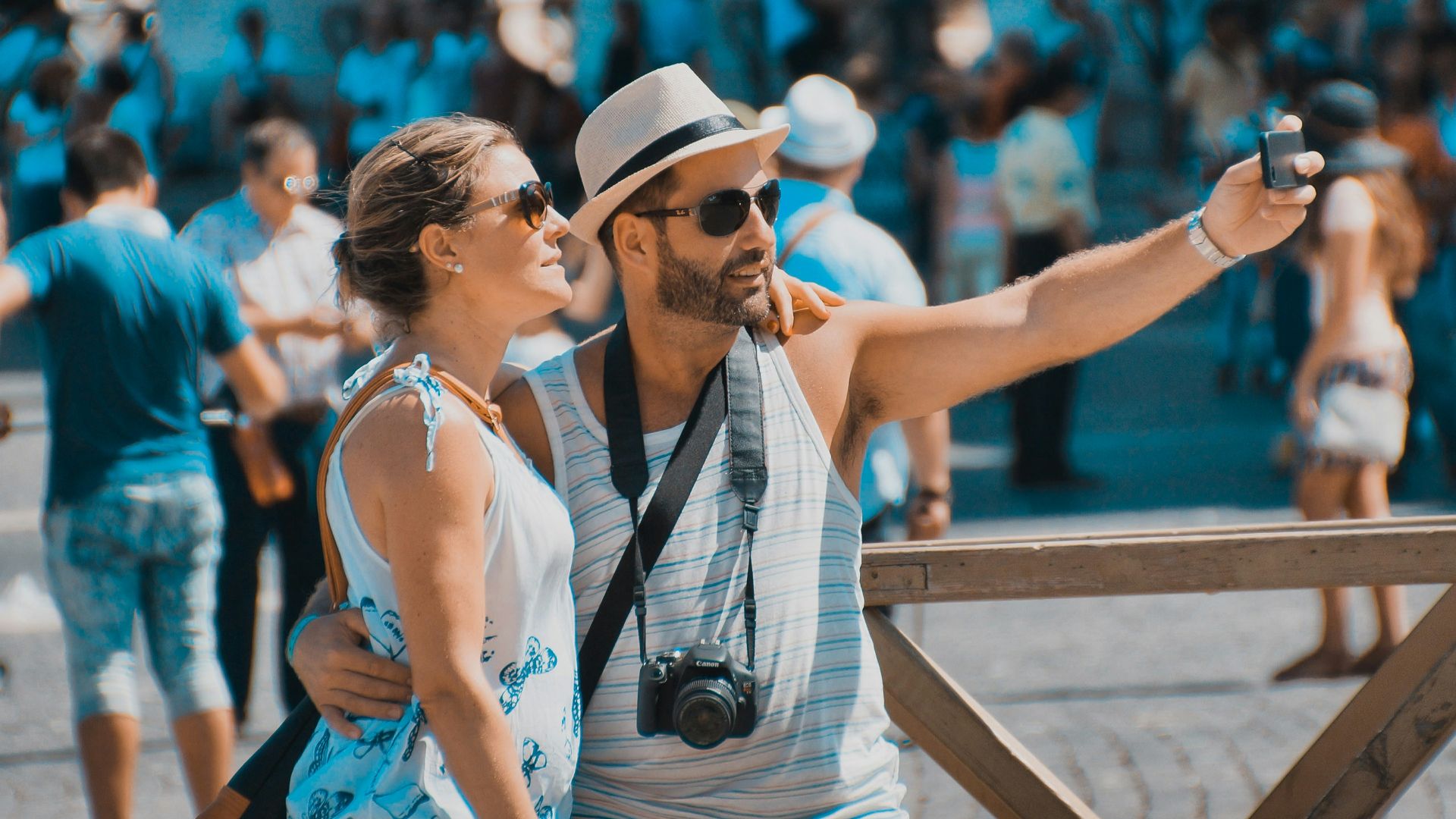 couple taking selfie