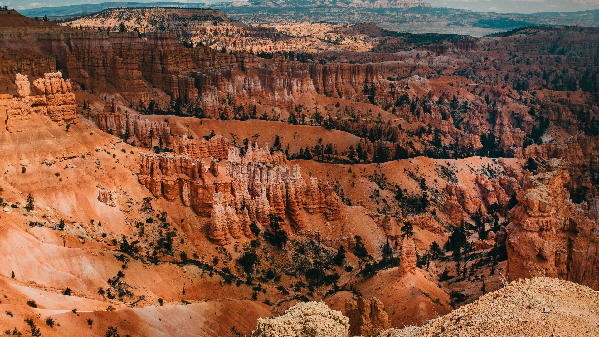 brown canyon under bright sky