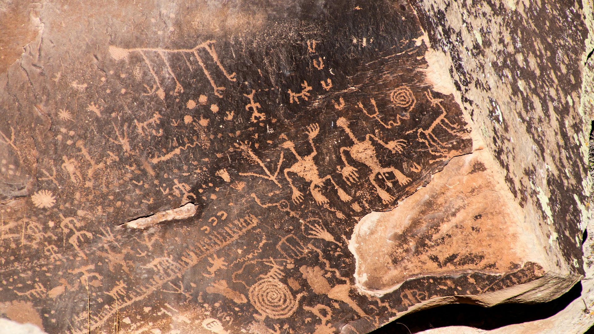 A close up of a rock with some writing on it