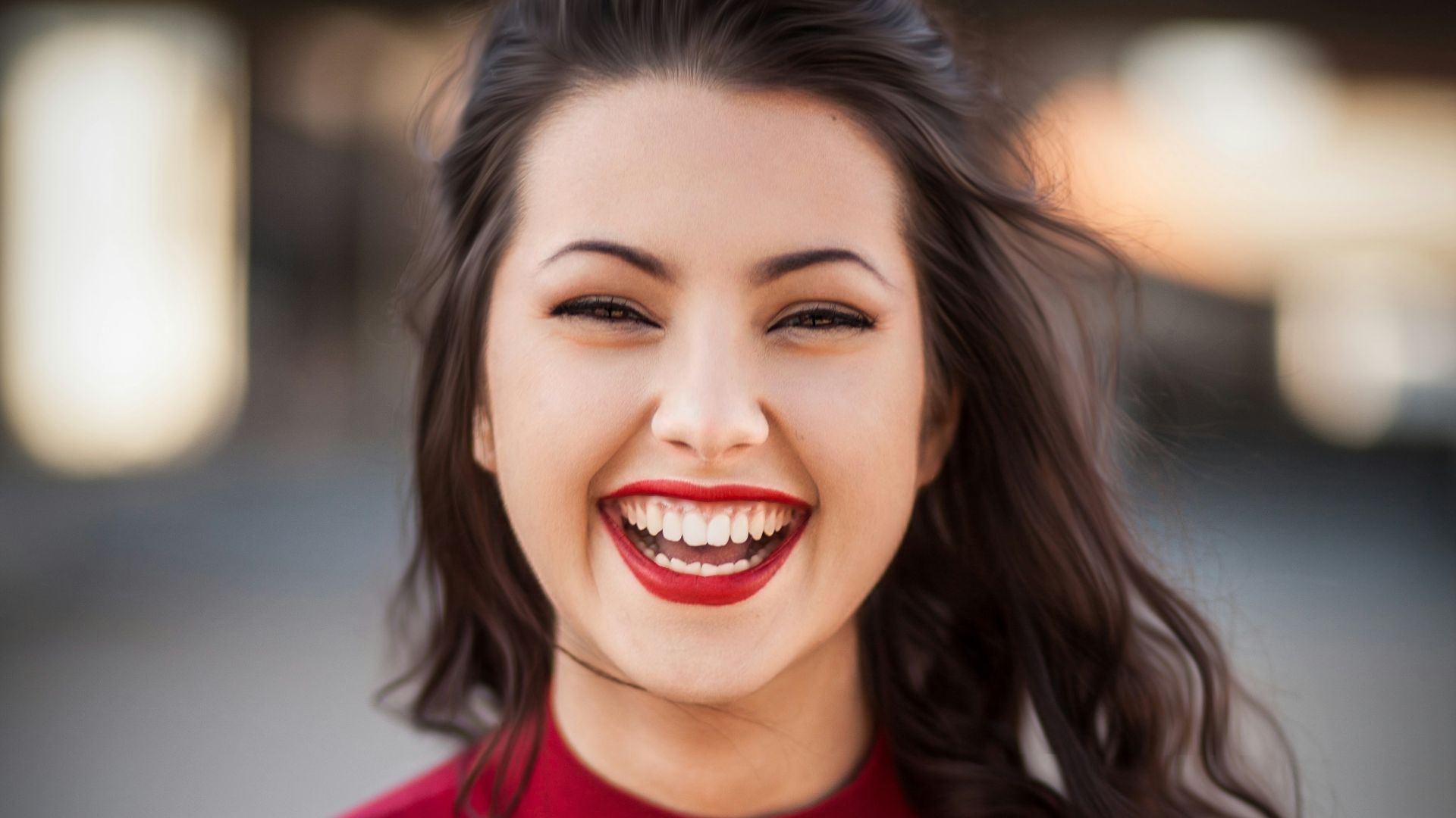 closeup photography of woman smiling