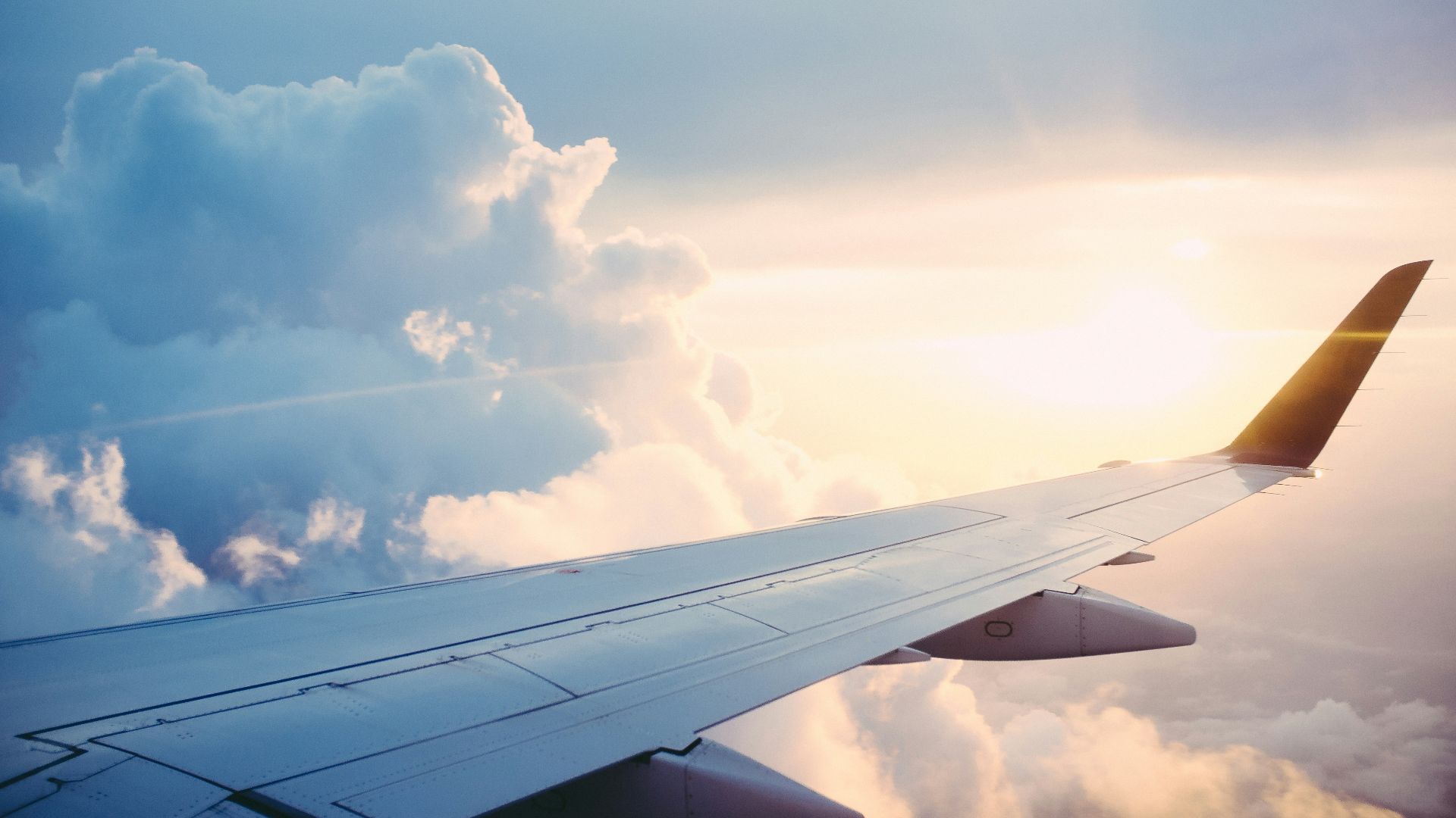 aerial photography of airliner