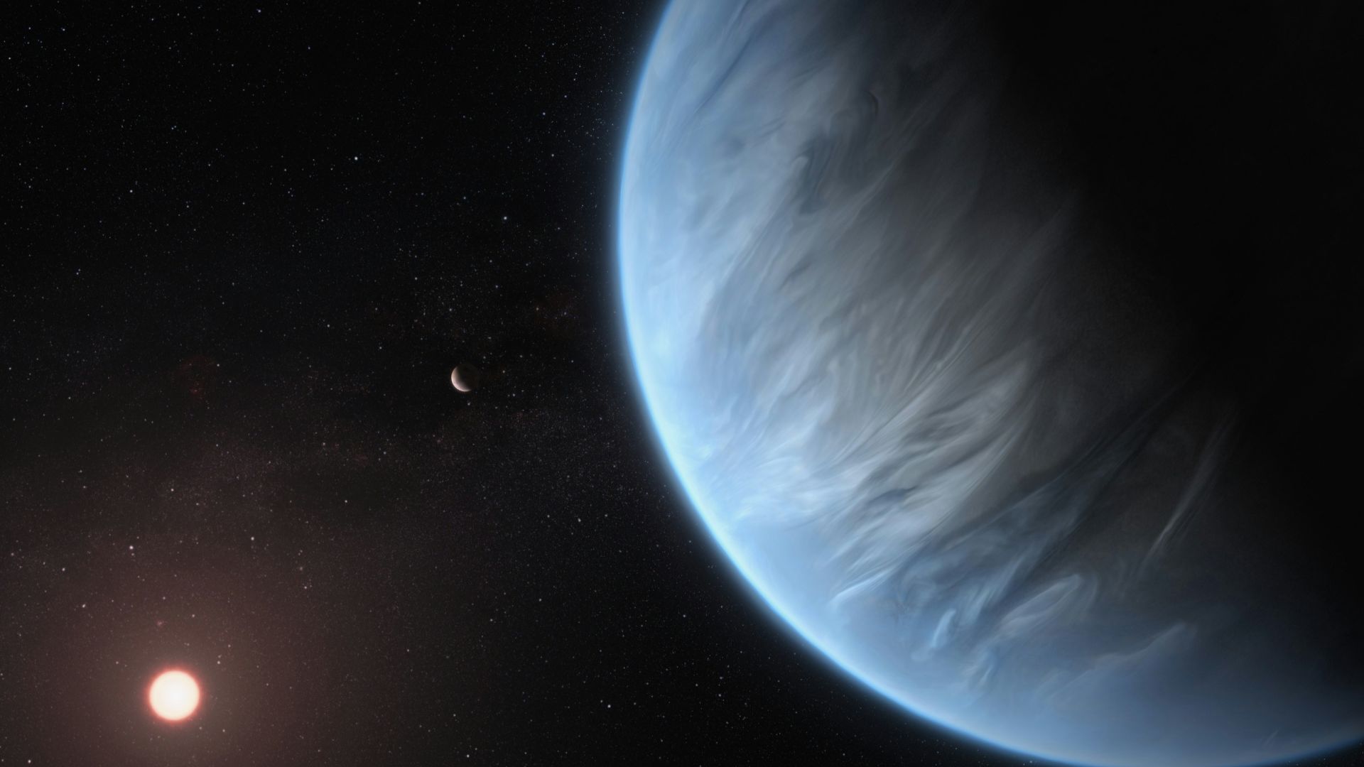 an artist's rendering of a planet and a star