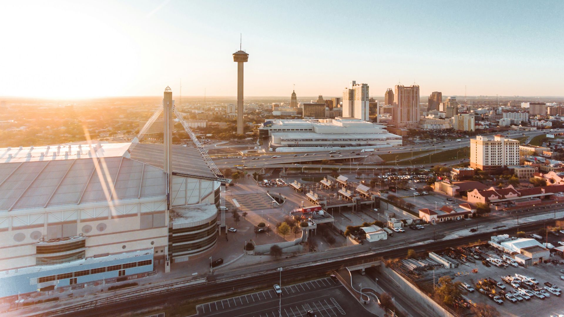 aerial view of white building