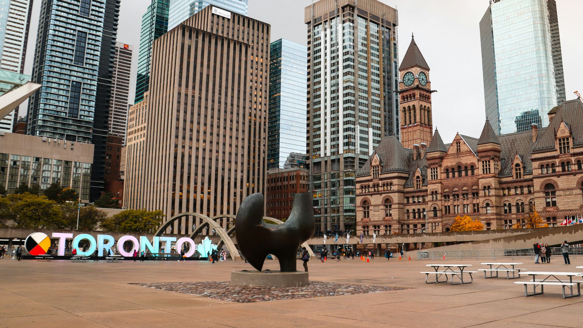 brown high-rise buildings near park