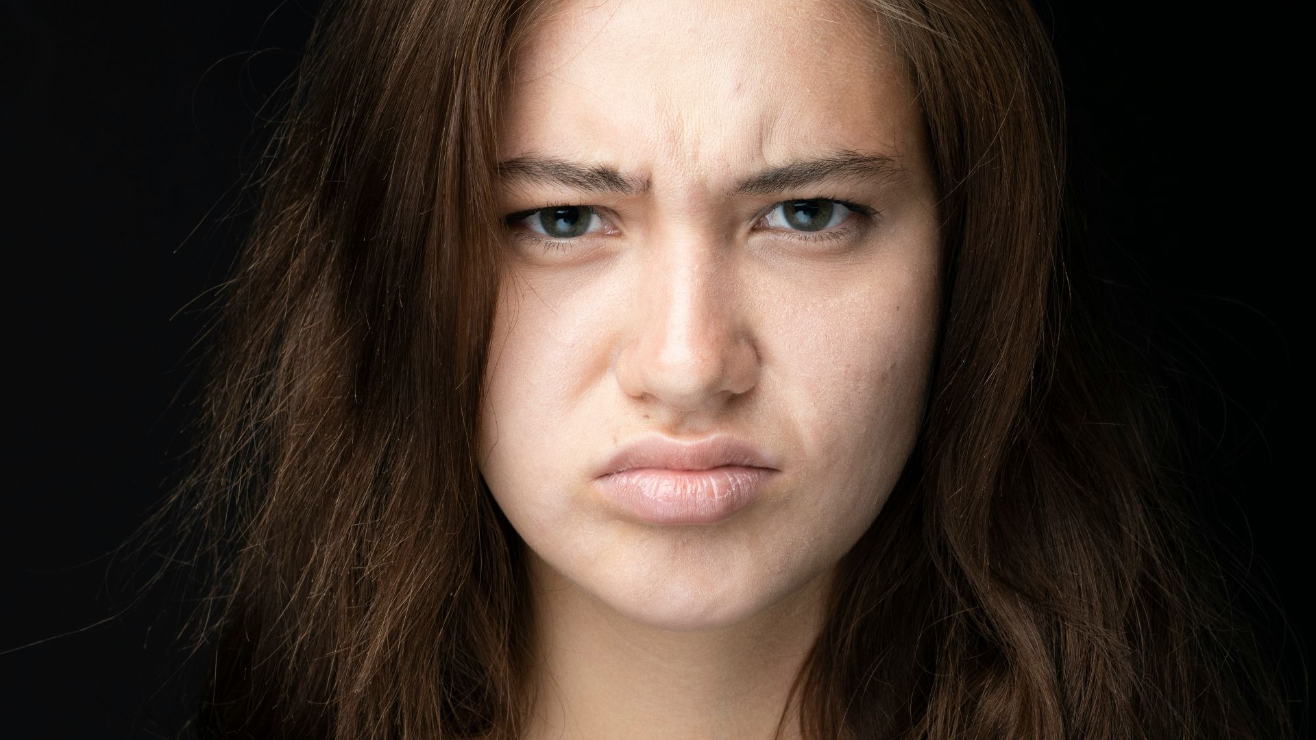 woman in black crew neck shirt