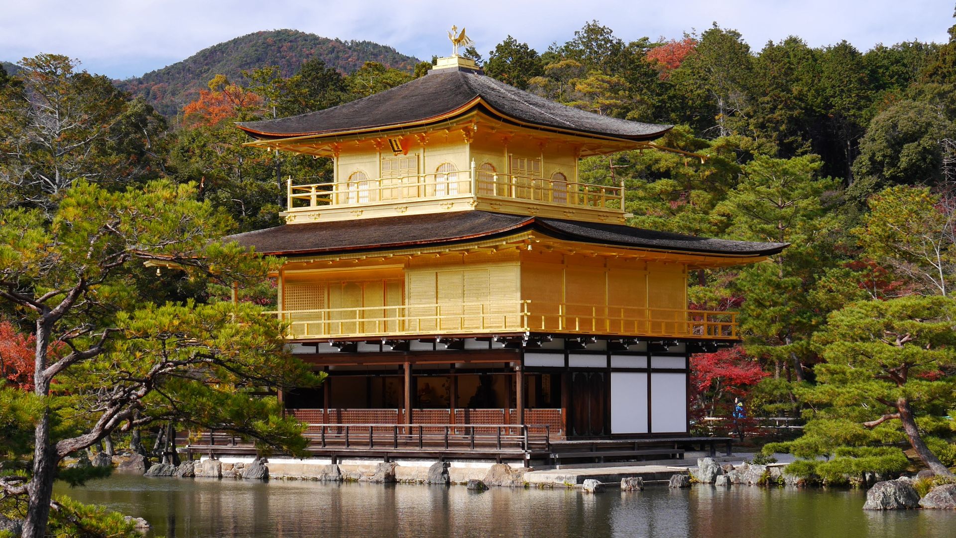 File:Kinkaku-ji the Golden Temple in Kyoto overlooking the lake - high rez.JPG