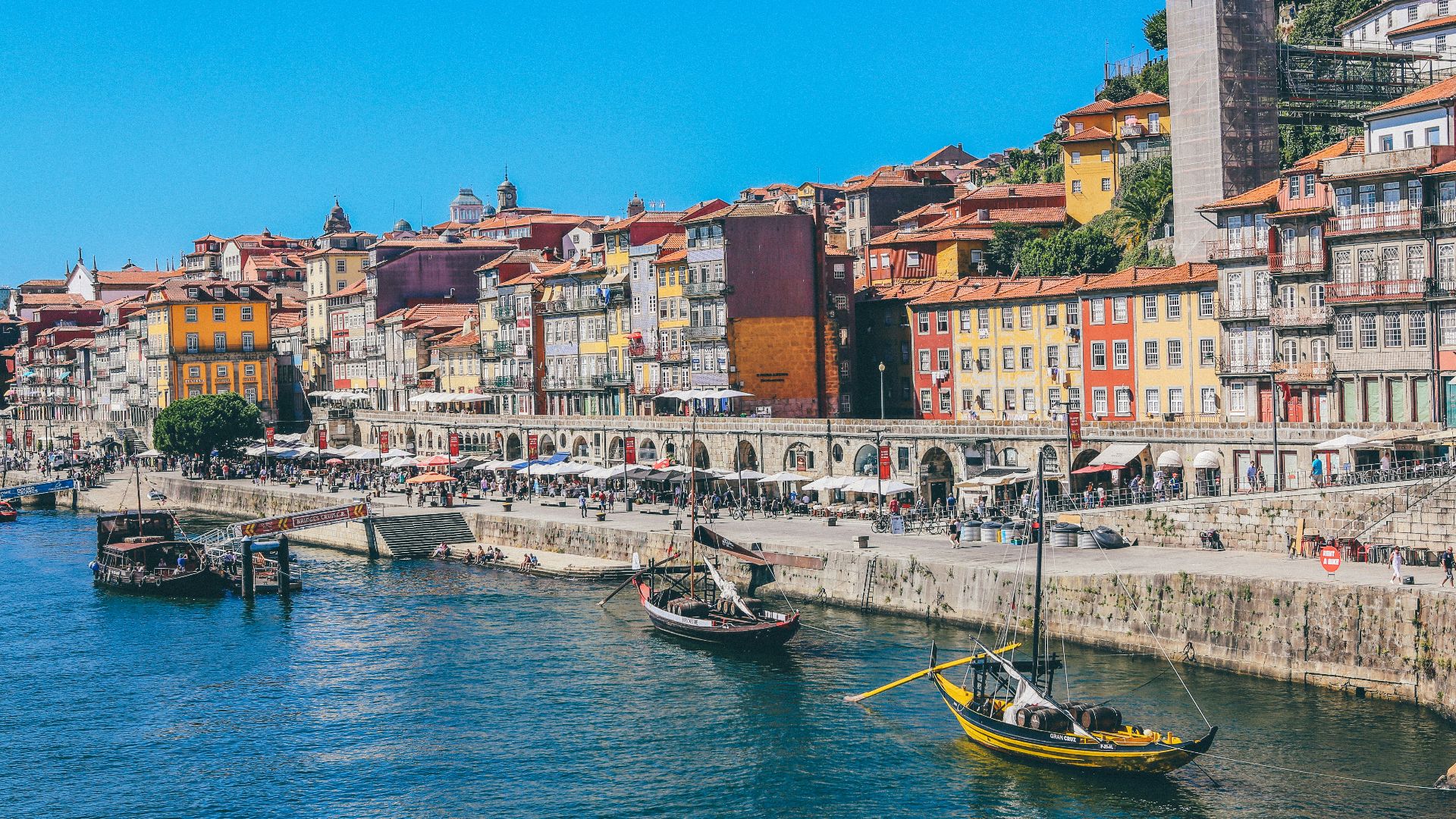 boats docked near seaside promenade]