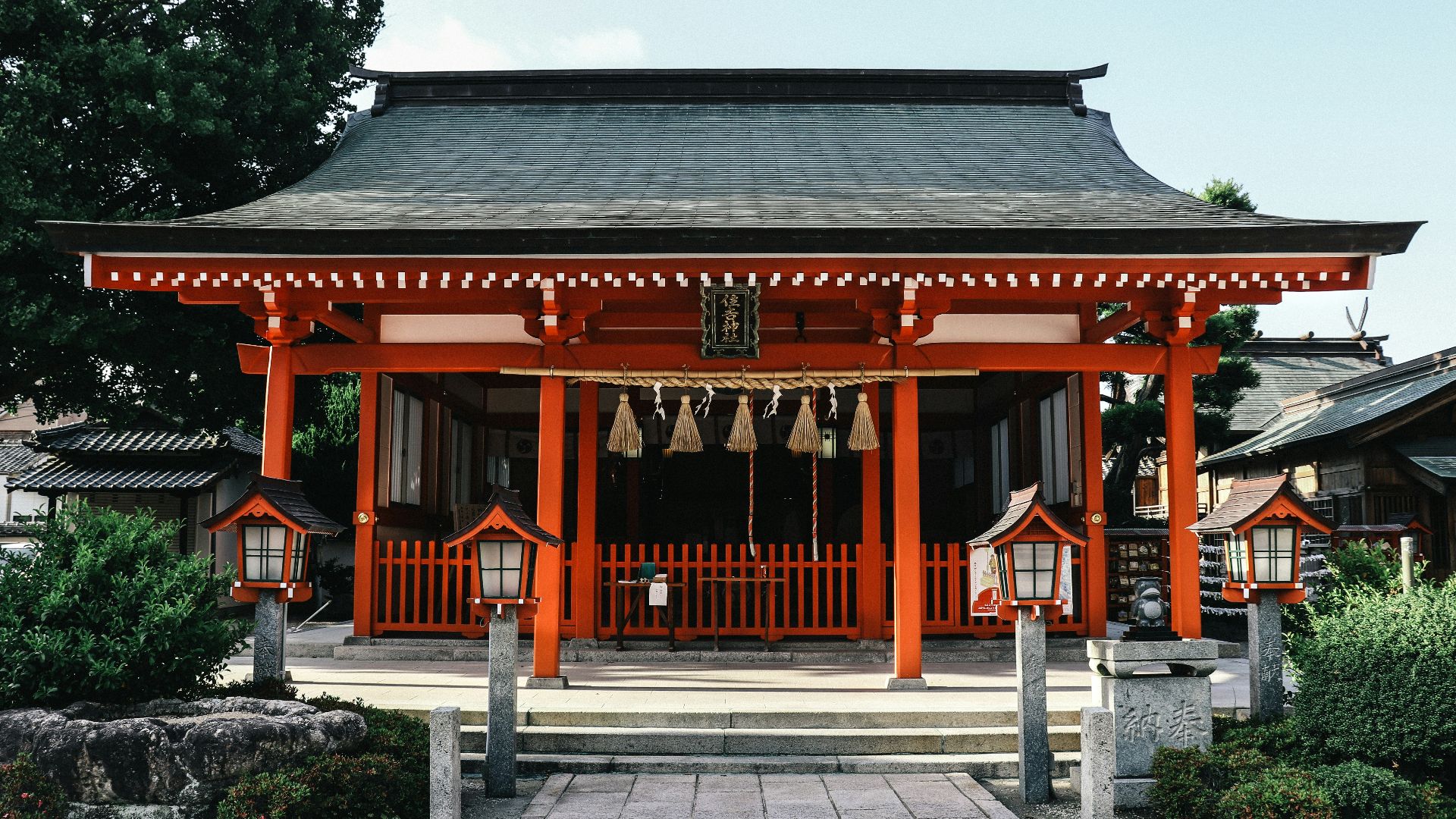 orange and black wooden temple during day
