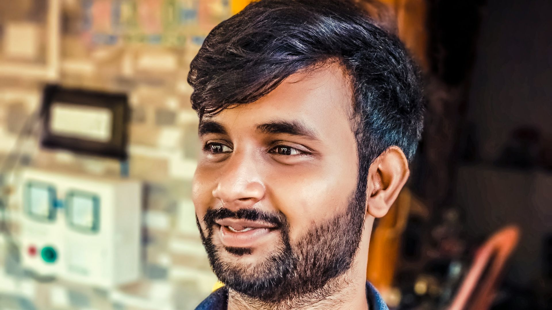 smiling man