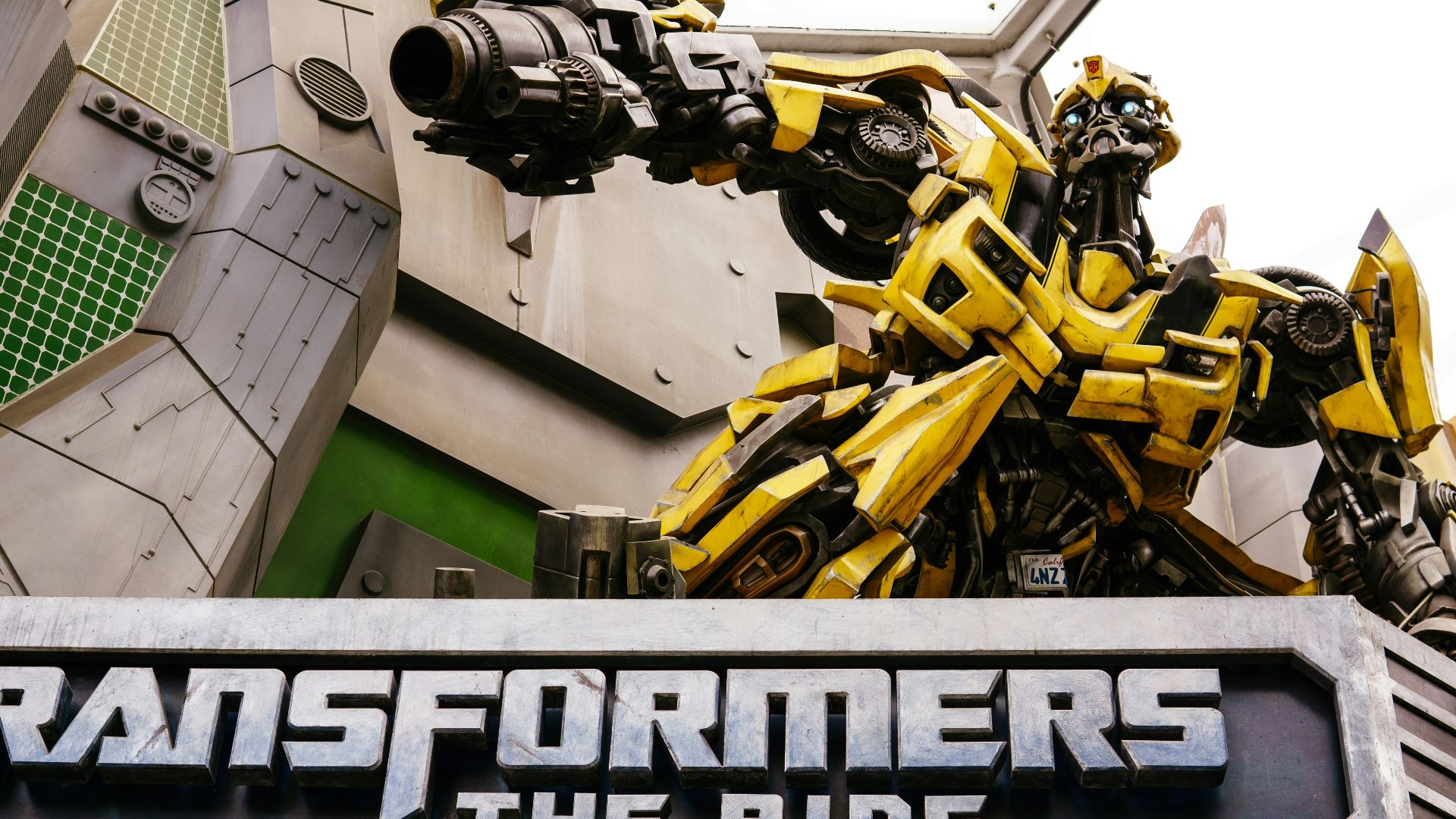 A close up of a sign with a robot on it