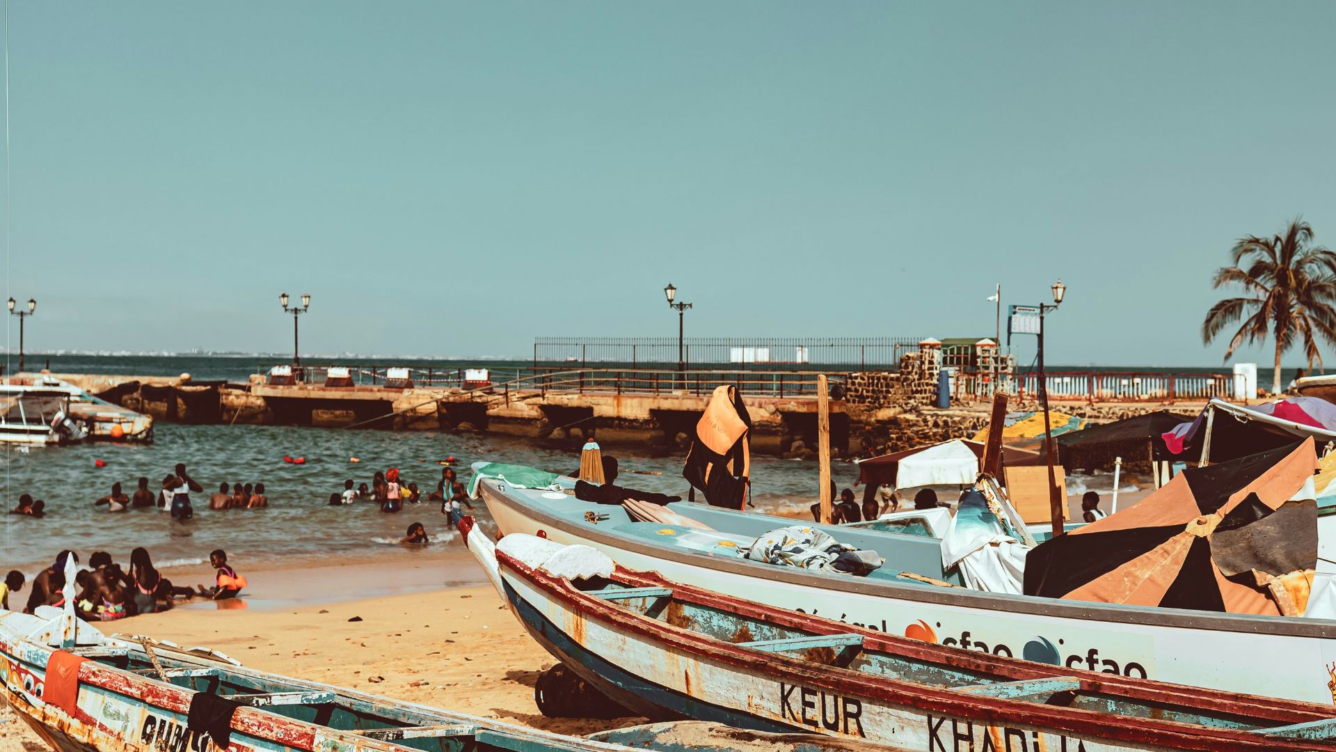 boats on the beach