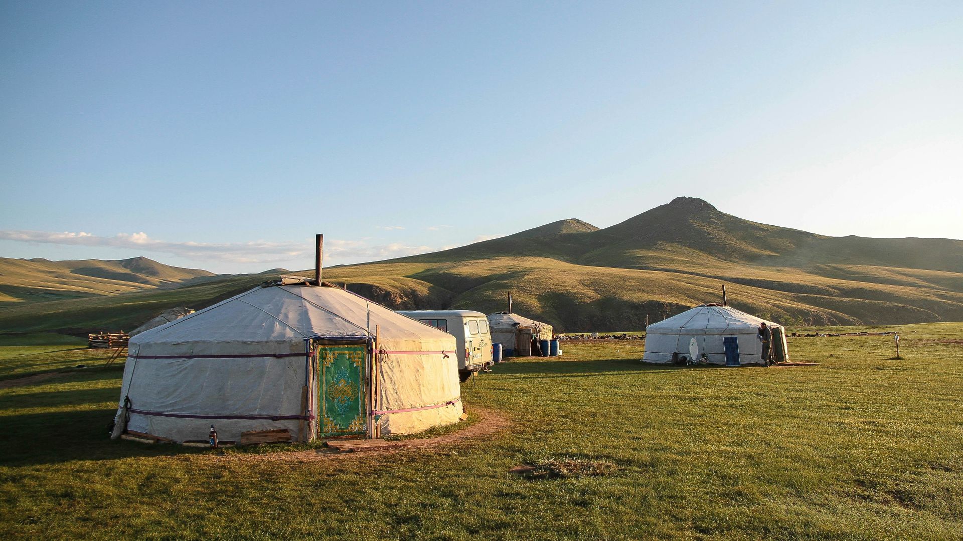 white tents on field