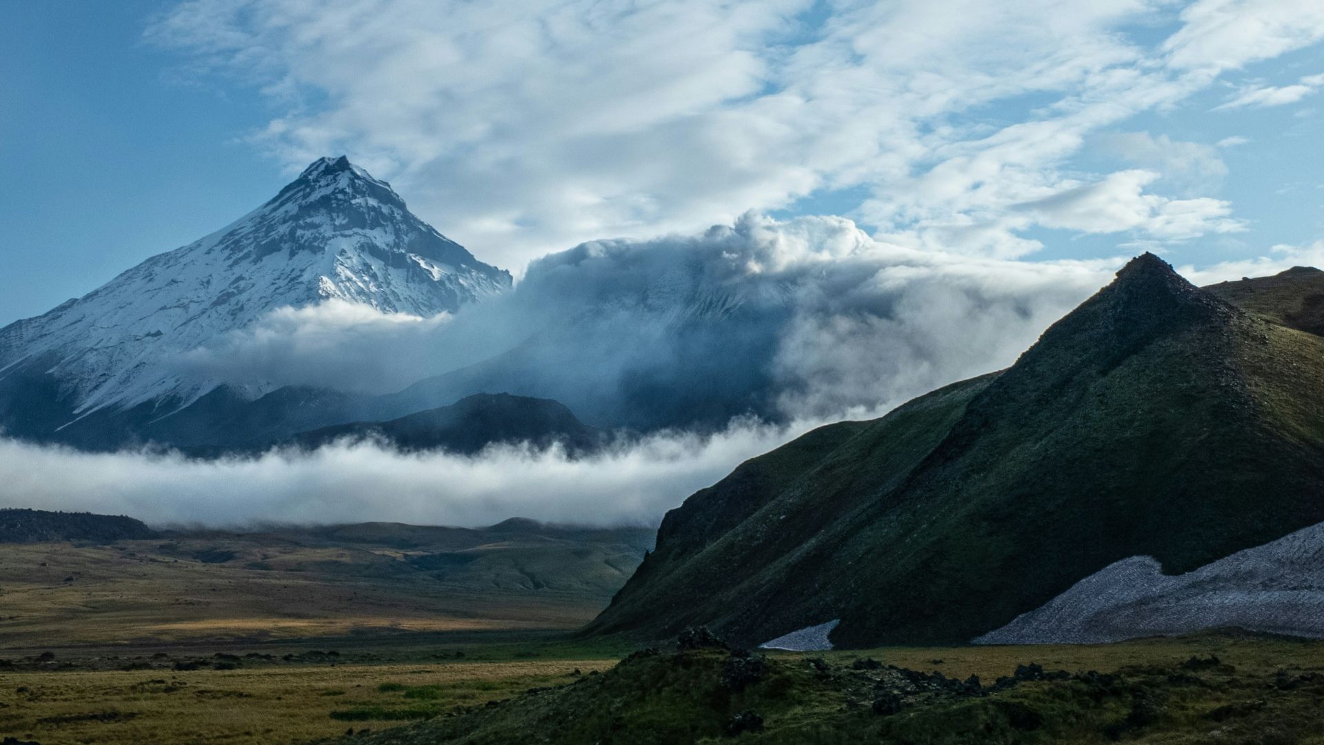 gray mountains under blue sky