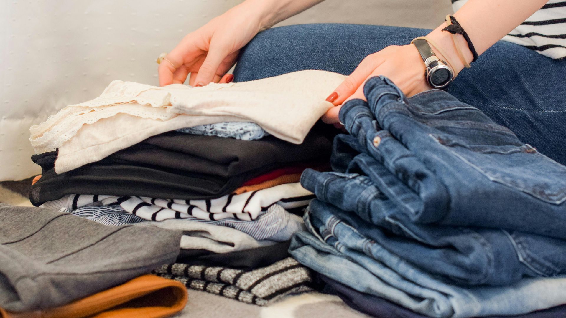 assorted-color apparels