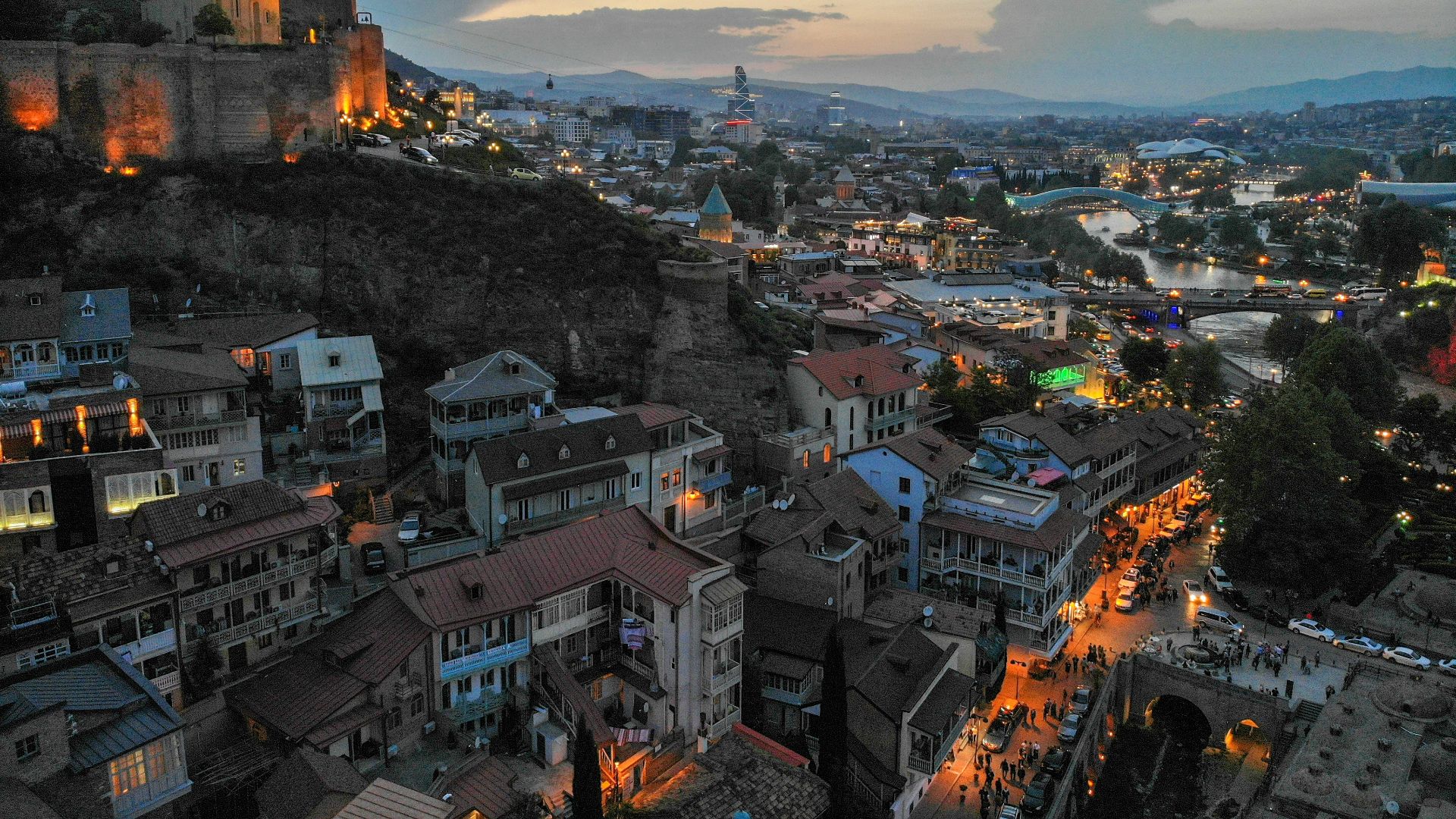 aerial photo of houses