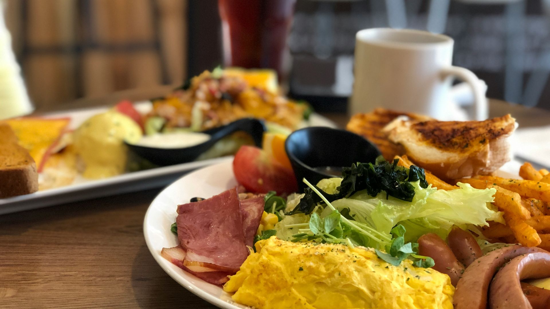 egg omelet on white ceramic plate