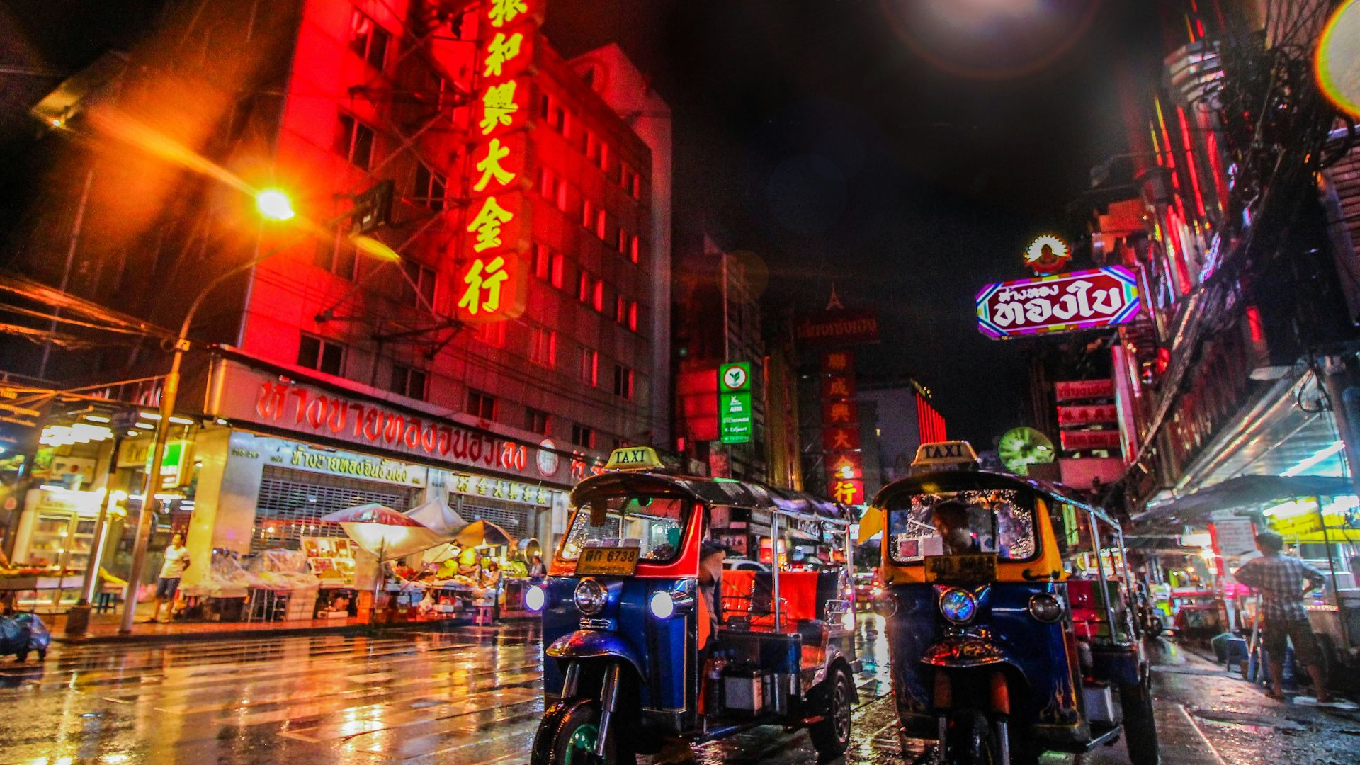 two auto rickshaw on the street