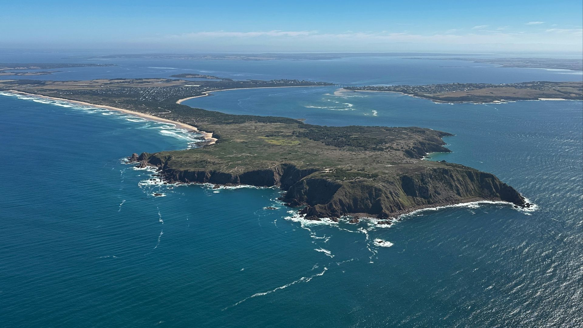 an island in the middle of the ocean