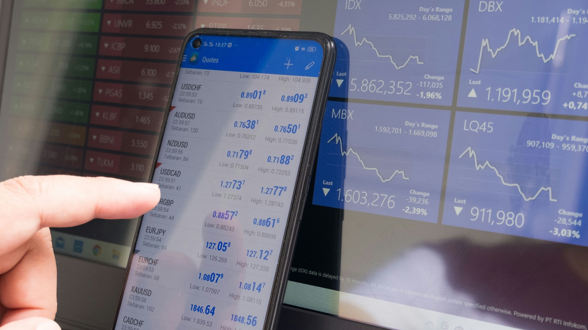 black android smartphone turned on screen