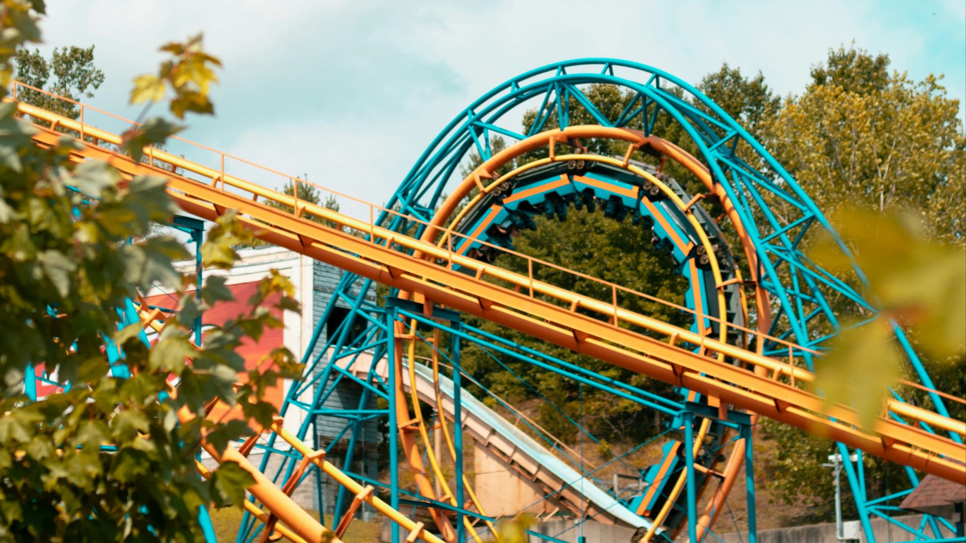 roller coaster track during day