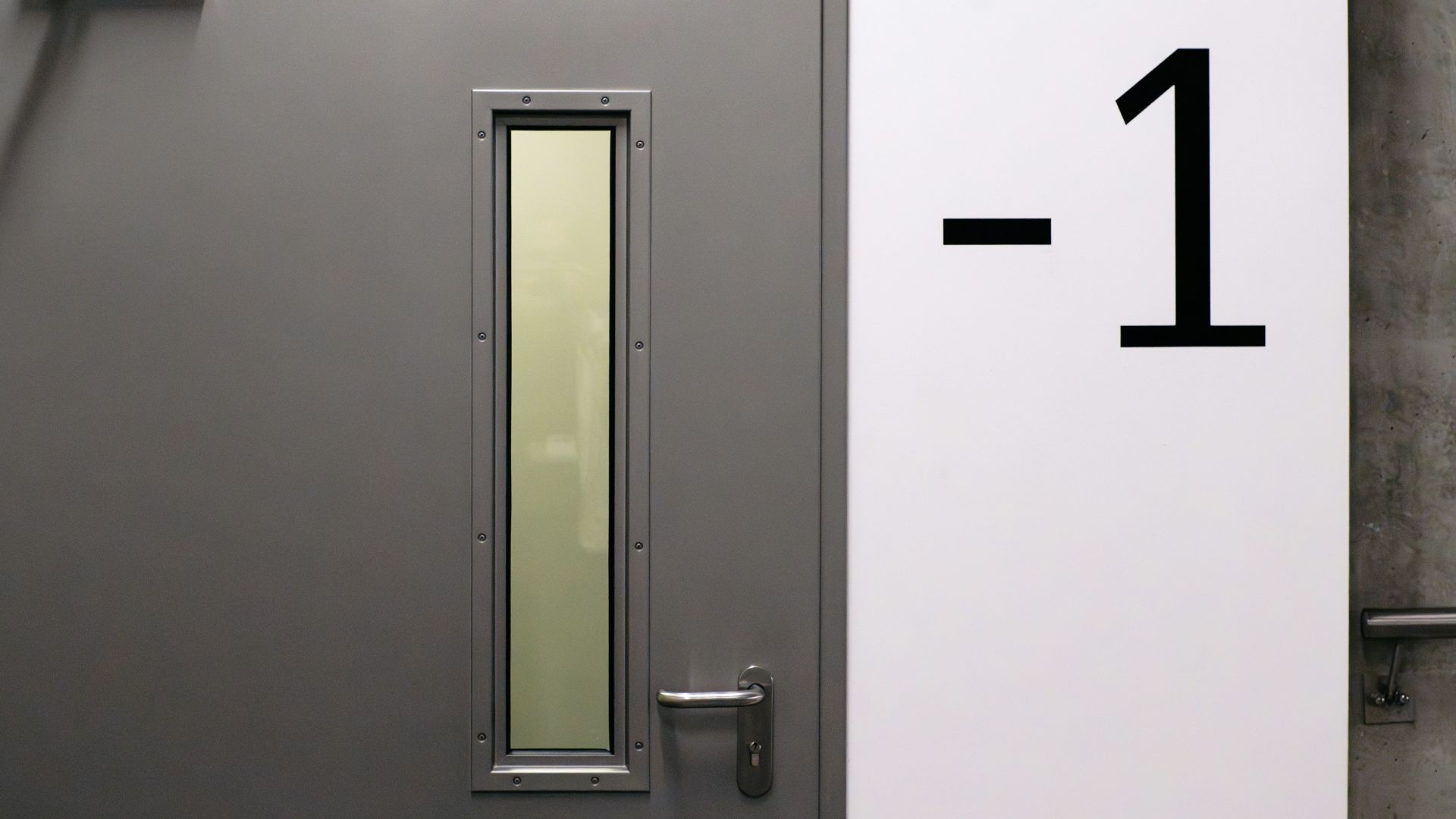 A door with a number one on it