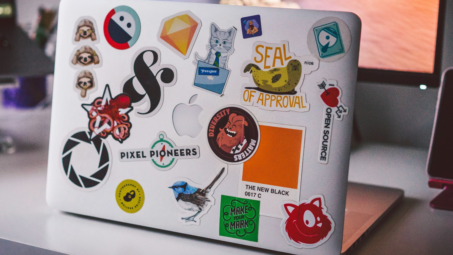 white and red heart and flowers stickers