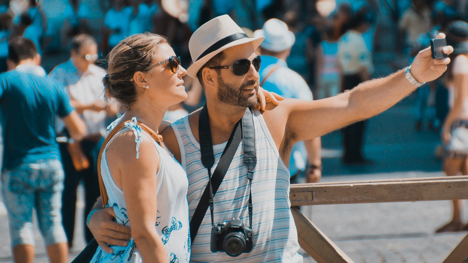 couple taking selfie