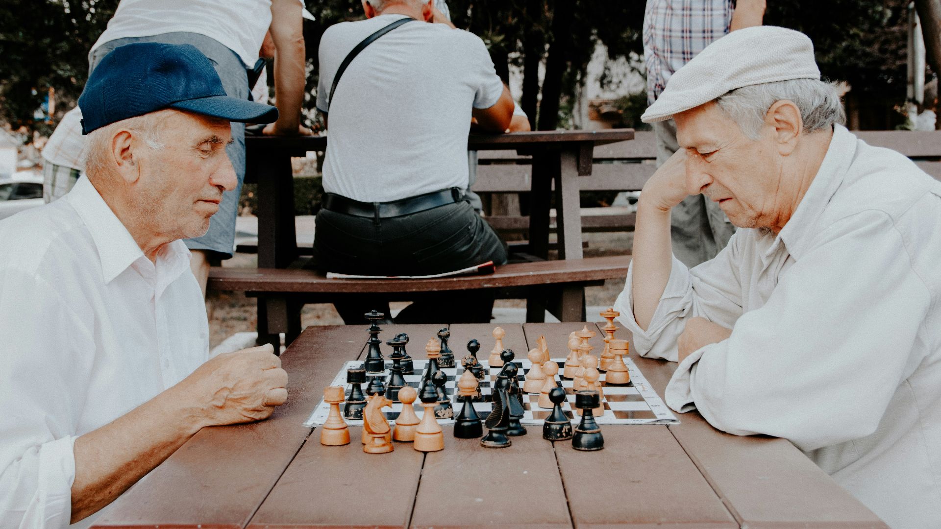 two men playing chess