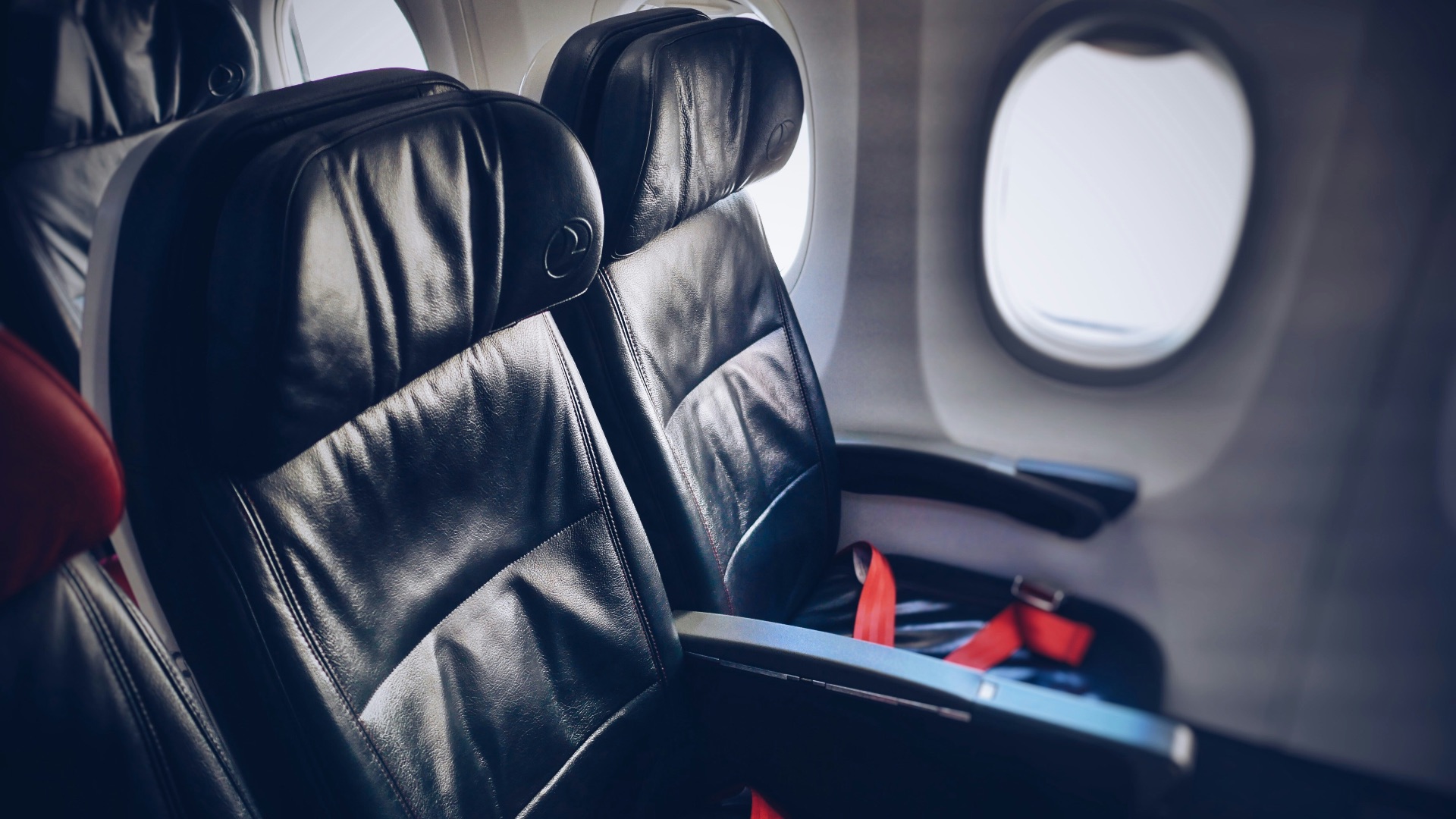 interior photography of airline seats