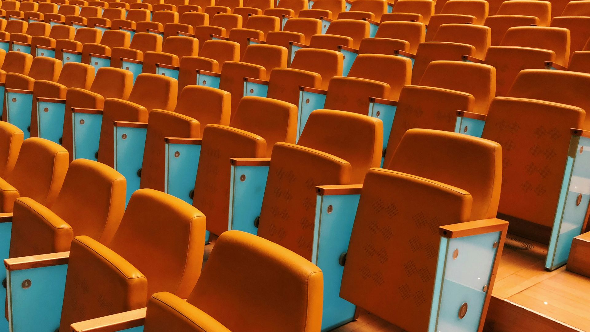 orange stadium seats