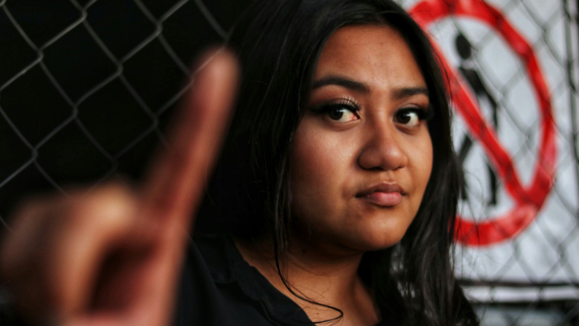 woman in black crew neck shirt