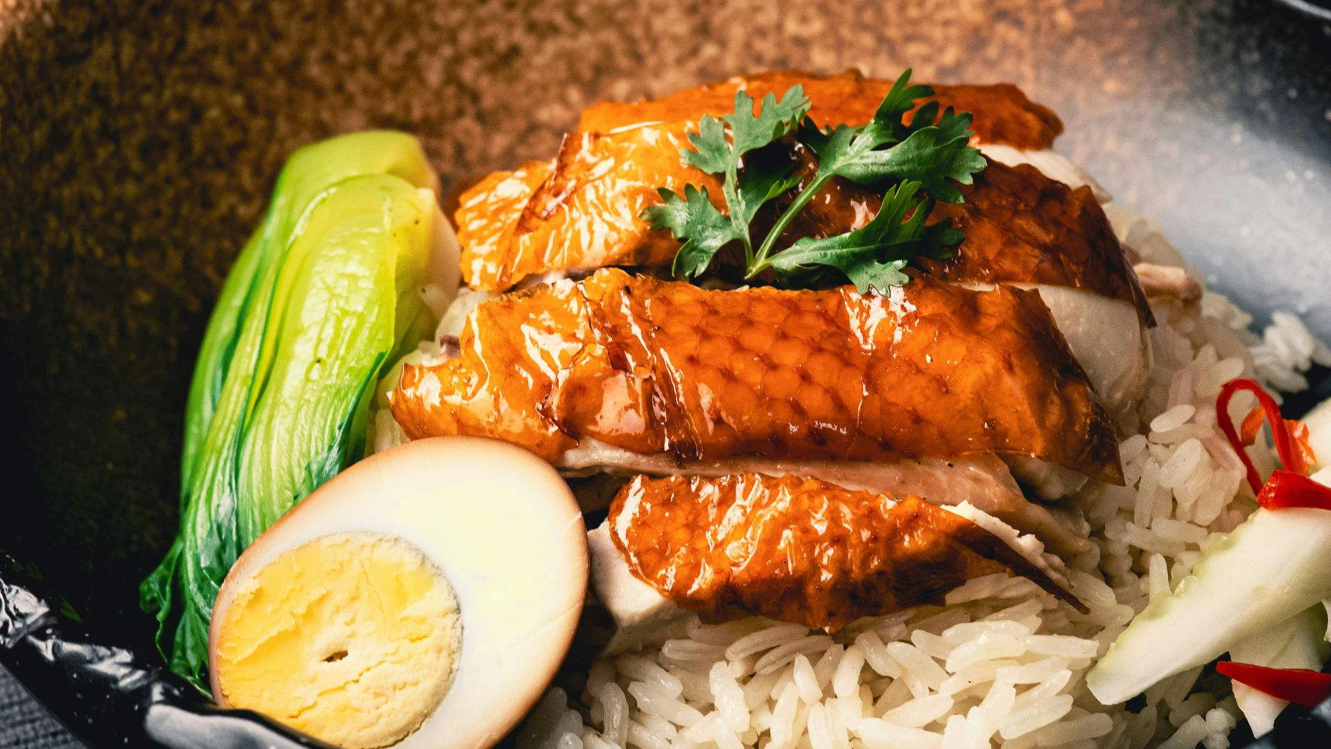 a close up of a bowl of food on a table