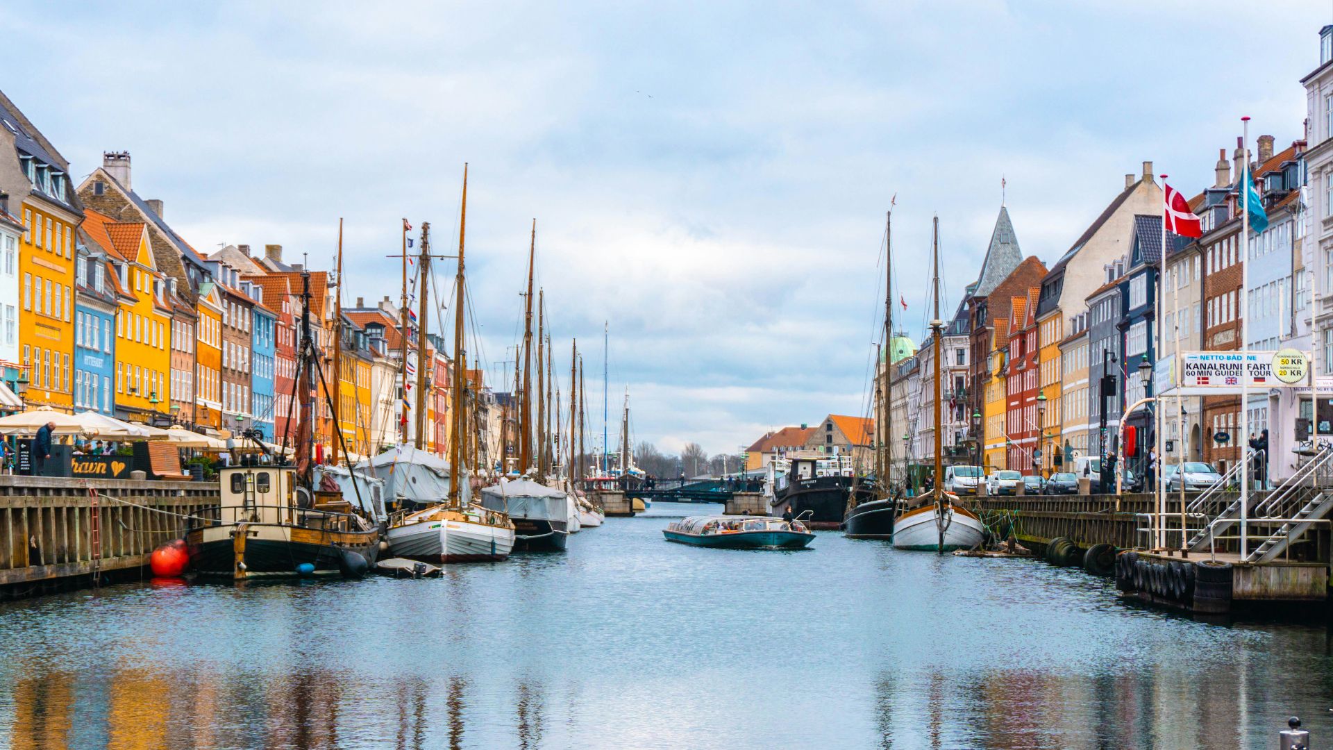 boats in canal in Denmark during daytime
