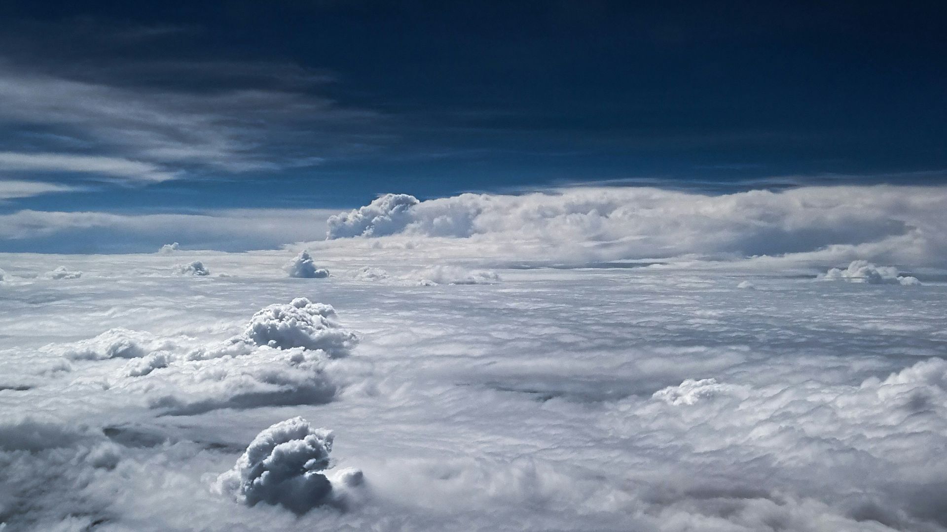 aerial photography of sea of clouds
