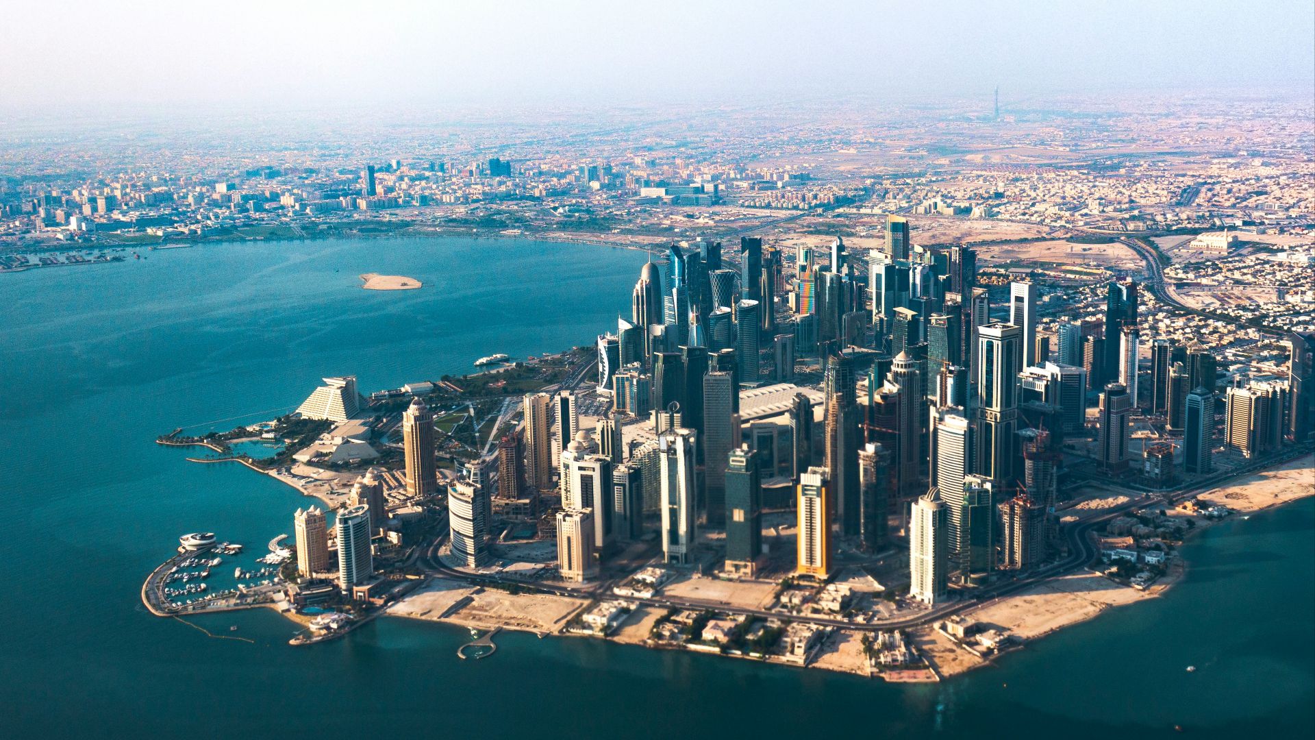 aerial photography of concrete buildings