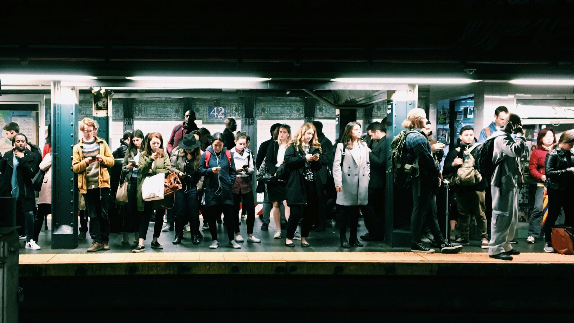group of people at subway
