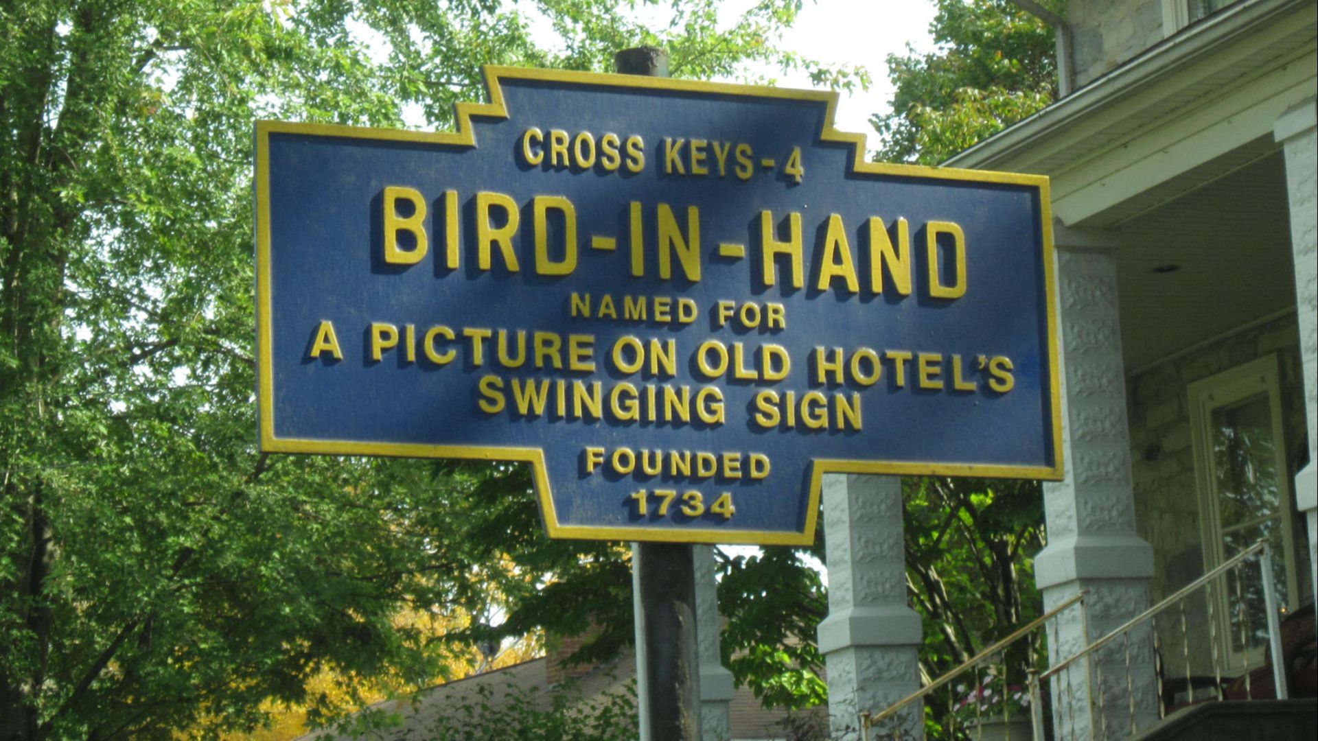 File:Bird-in-Hand, PA Keystone Marker.jpg - Wikimedia Commons