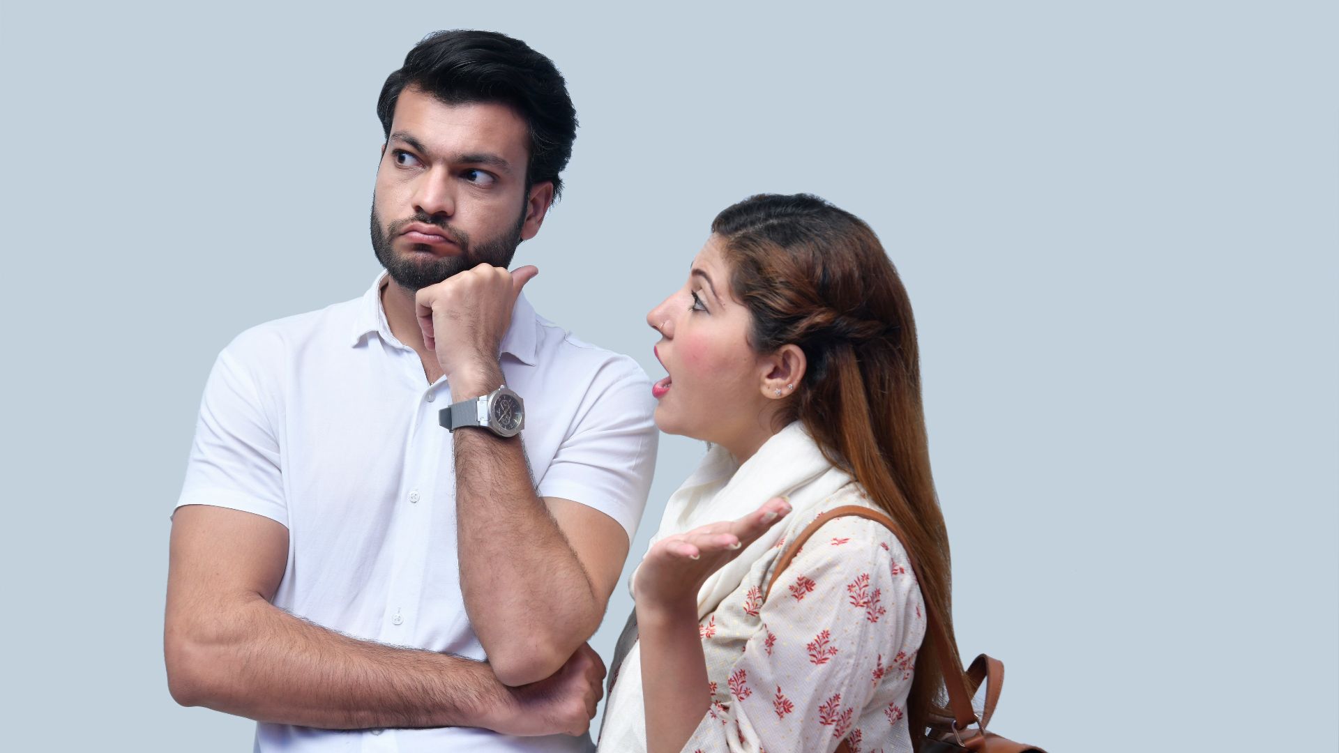 a man and woman posing for a picture