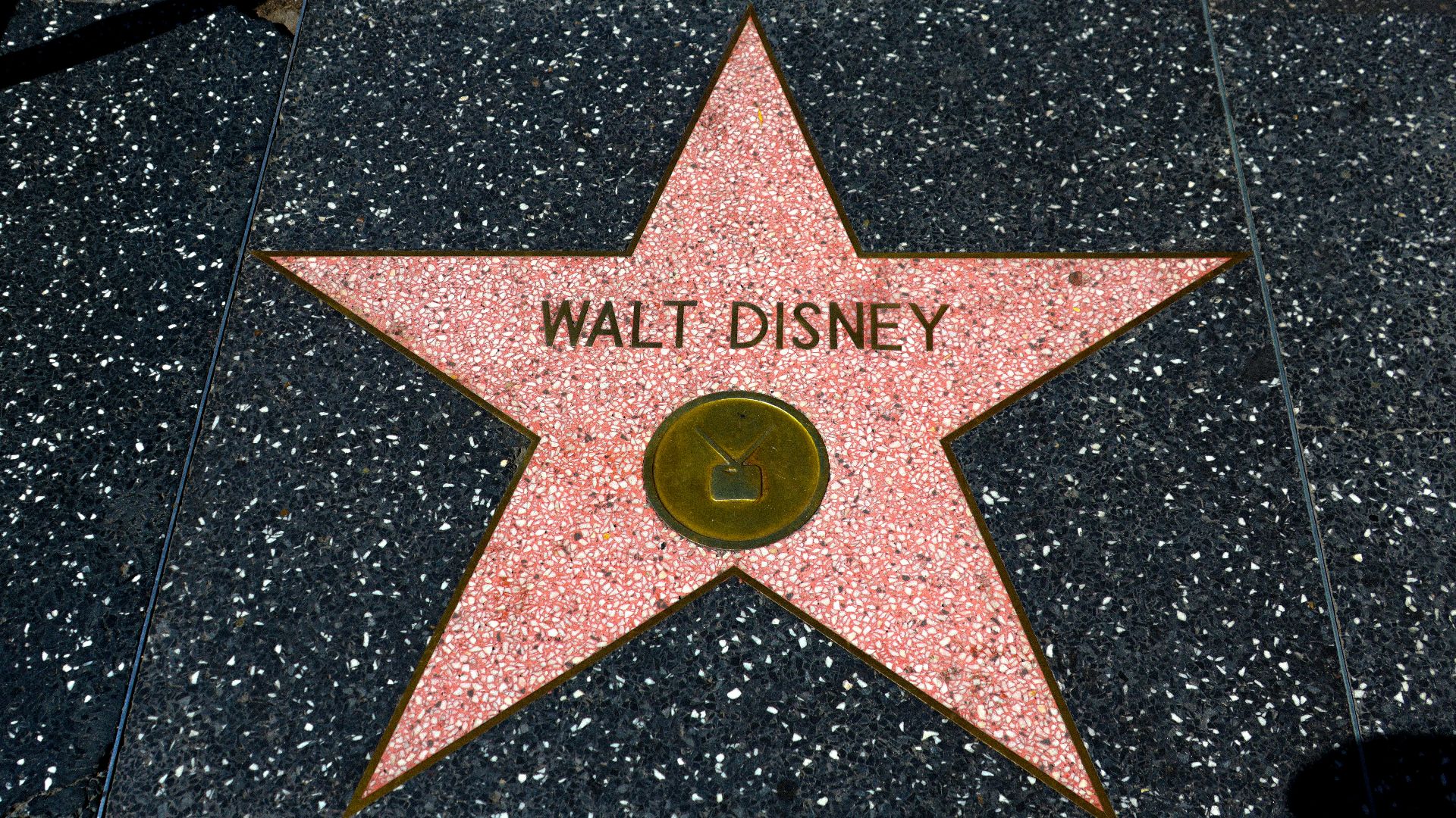 Walt disney's star on the hollywood walk of fame.
