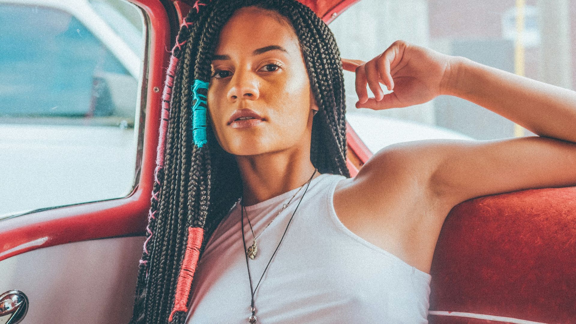 a person sitting on a couch