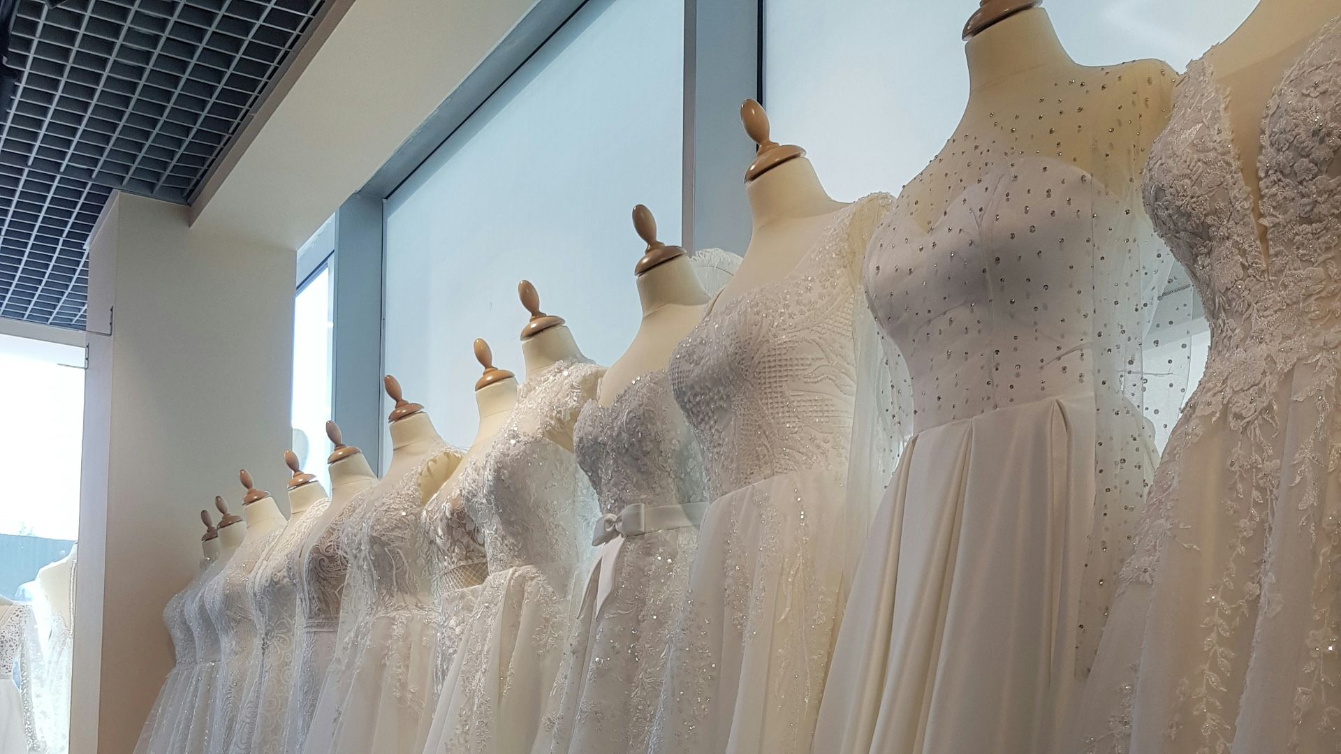 a white dress on a wall