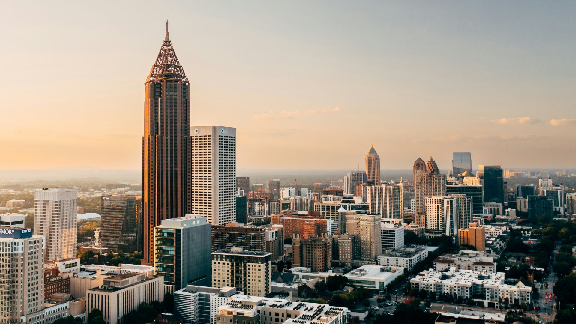 a city with tall buildings