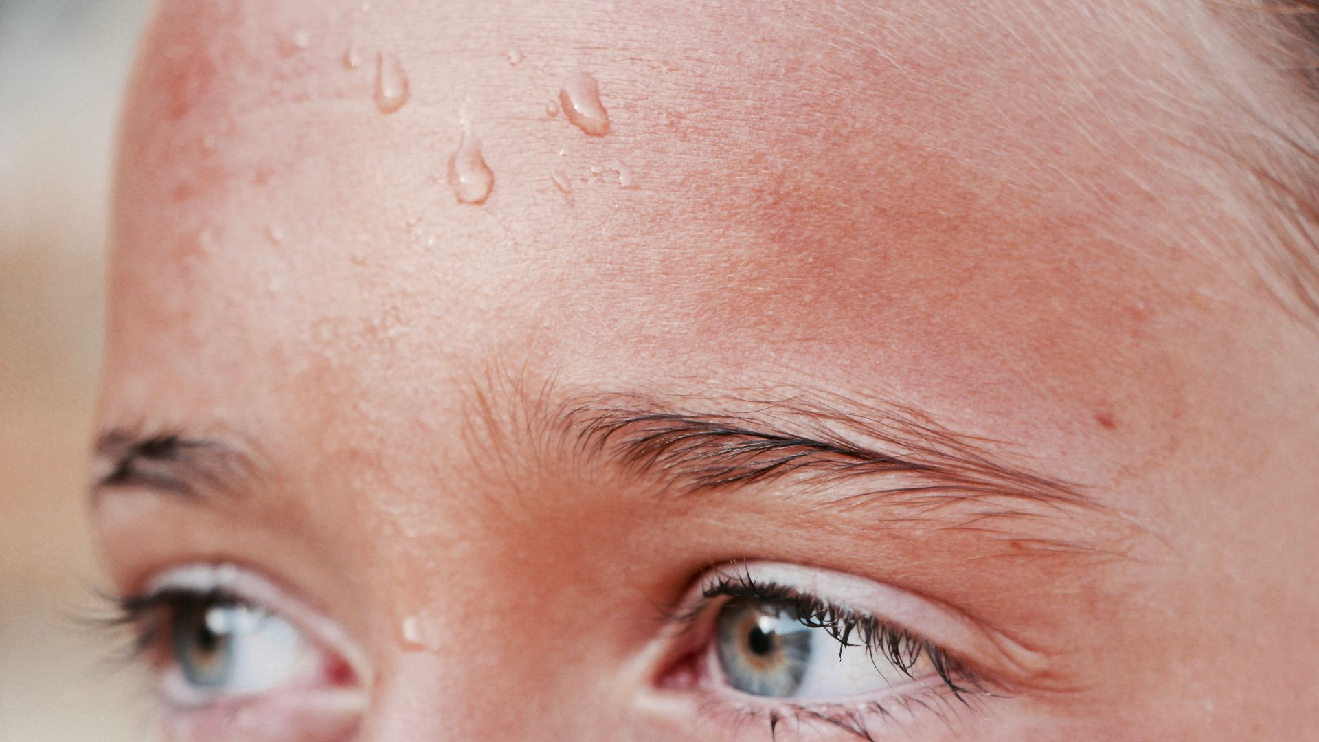 person's eyes looking on left side