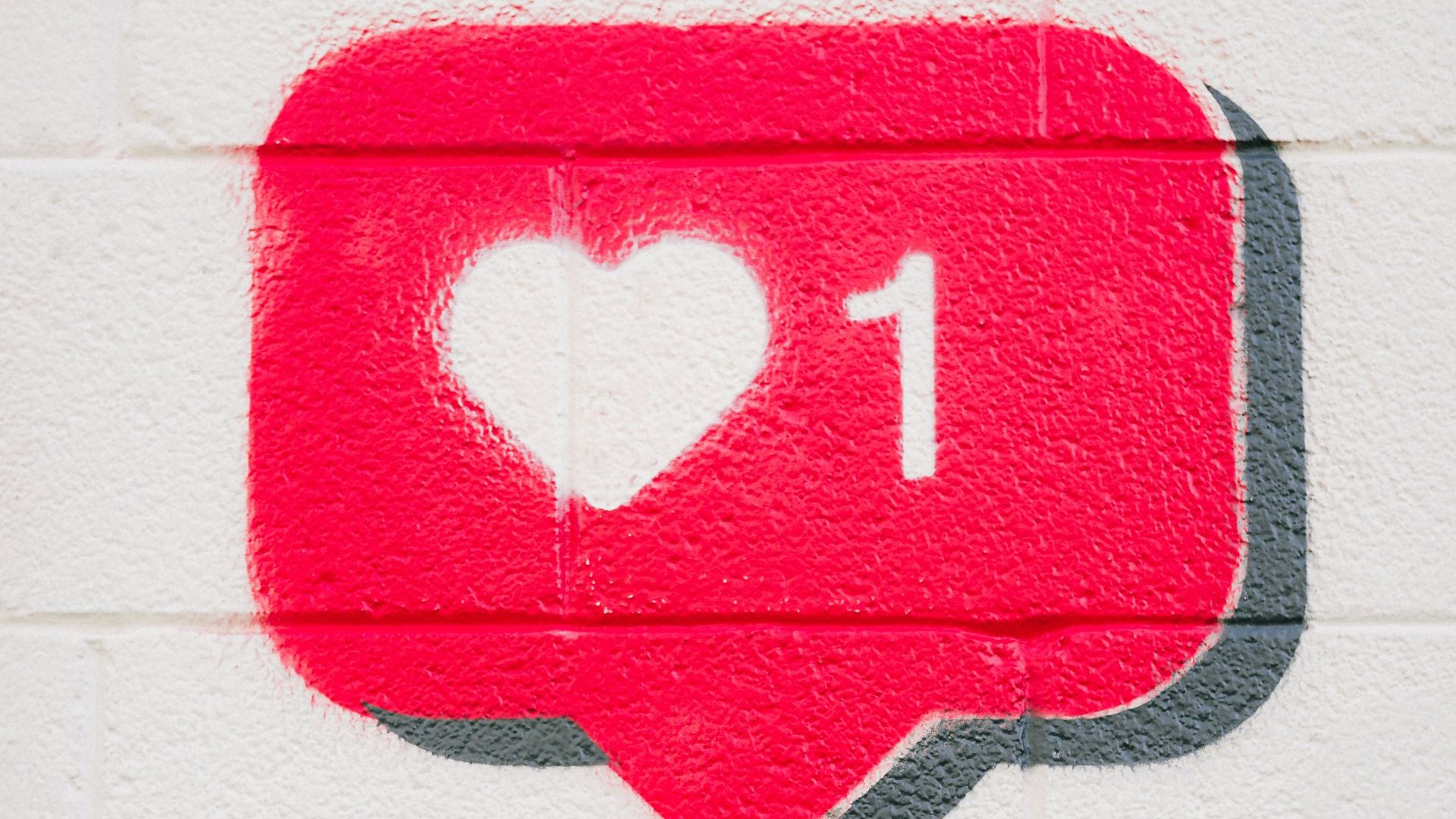 red and white love wall decor