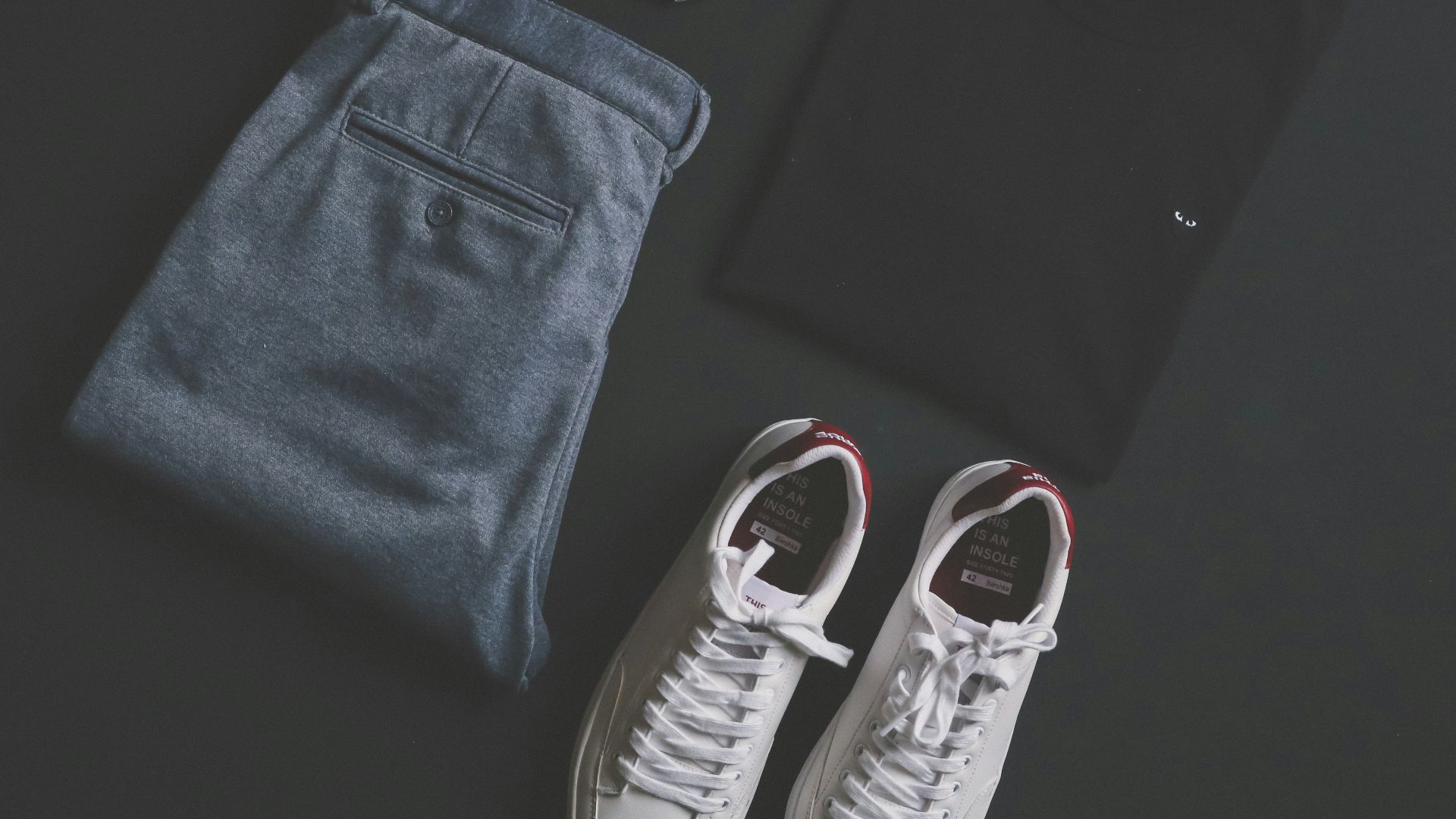 pair of white low-top sneakers