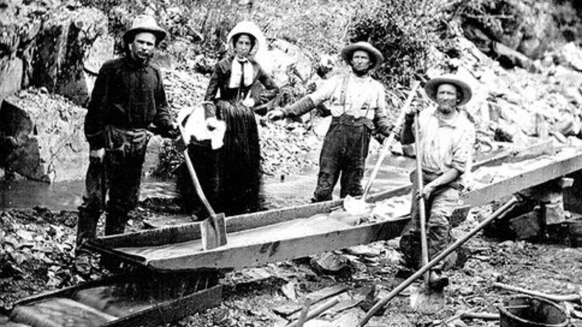 File:1850 Woman and Men in California Gold Rush.jpg