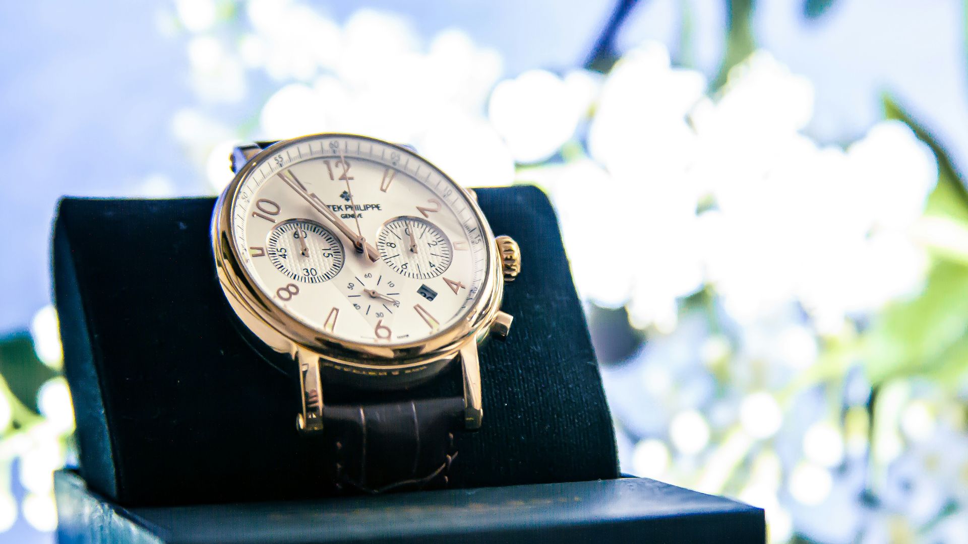 black and silver chronograph watch